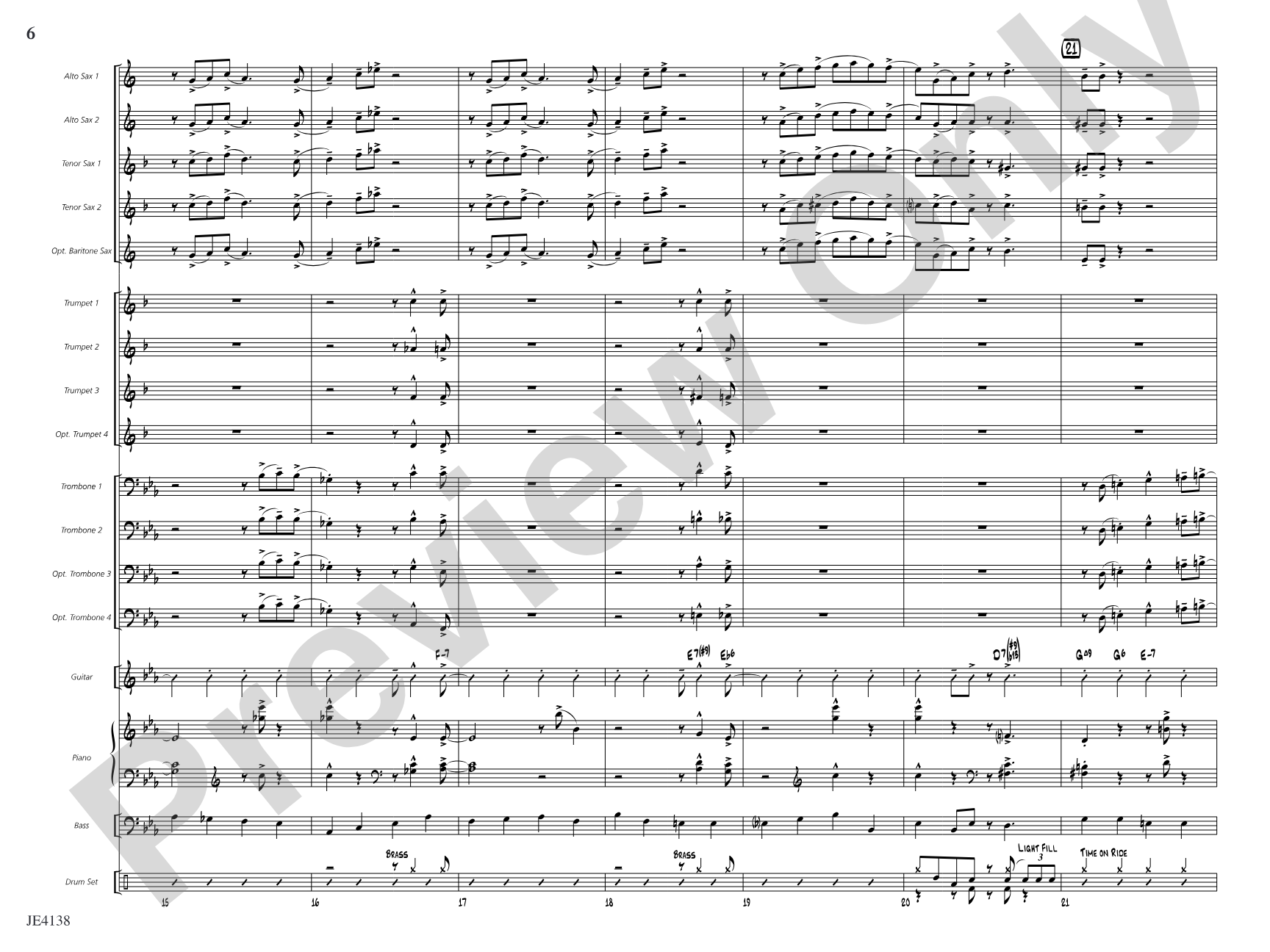 In the Swing of Things: Jazz Ensemble Conductor Score & Parts