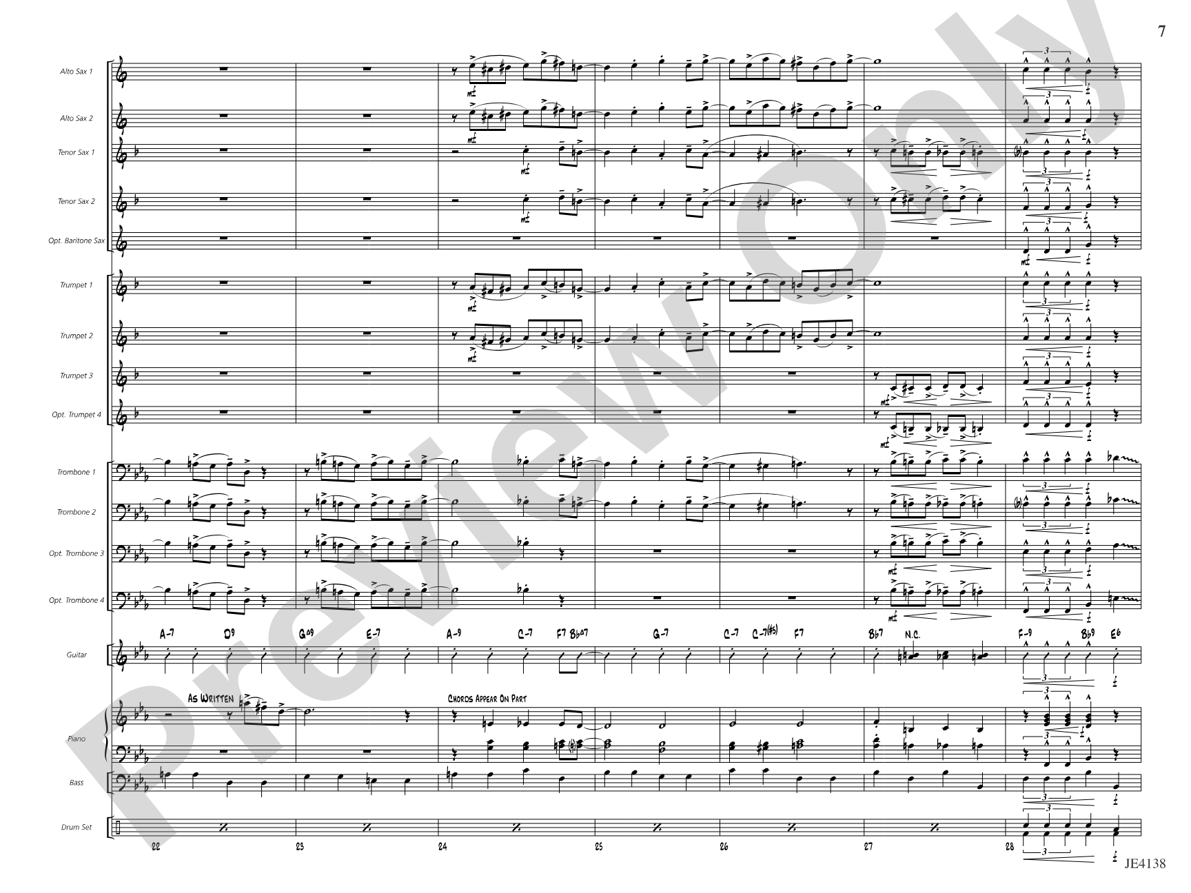 In the Swing of Things: Jazz Ensemble Conductor Score & Parts