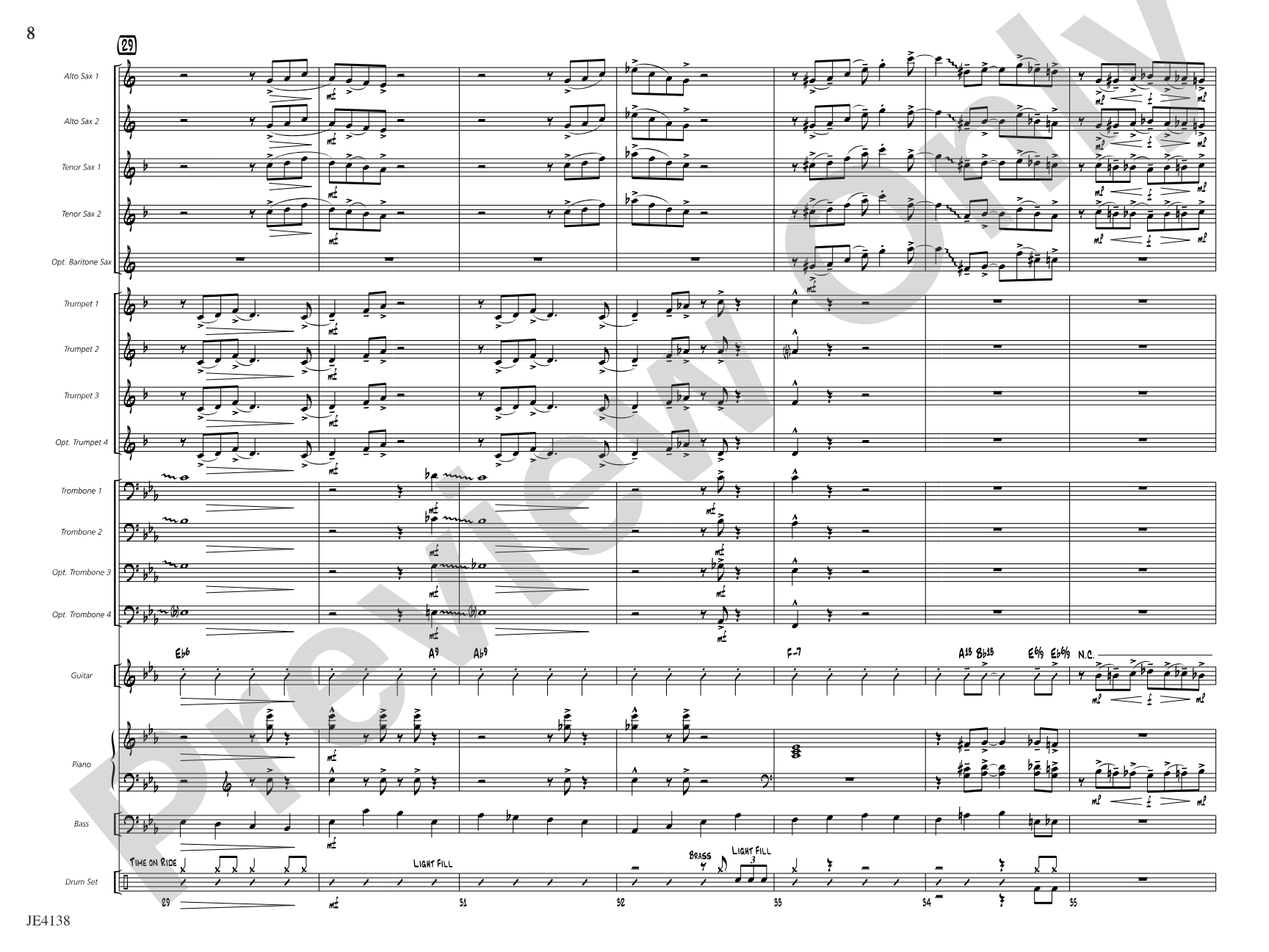 In the Swing of Things: Jazz Ensemble Conductor Score & Parts