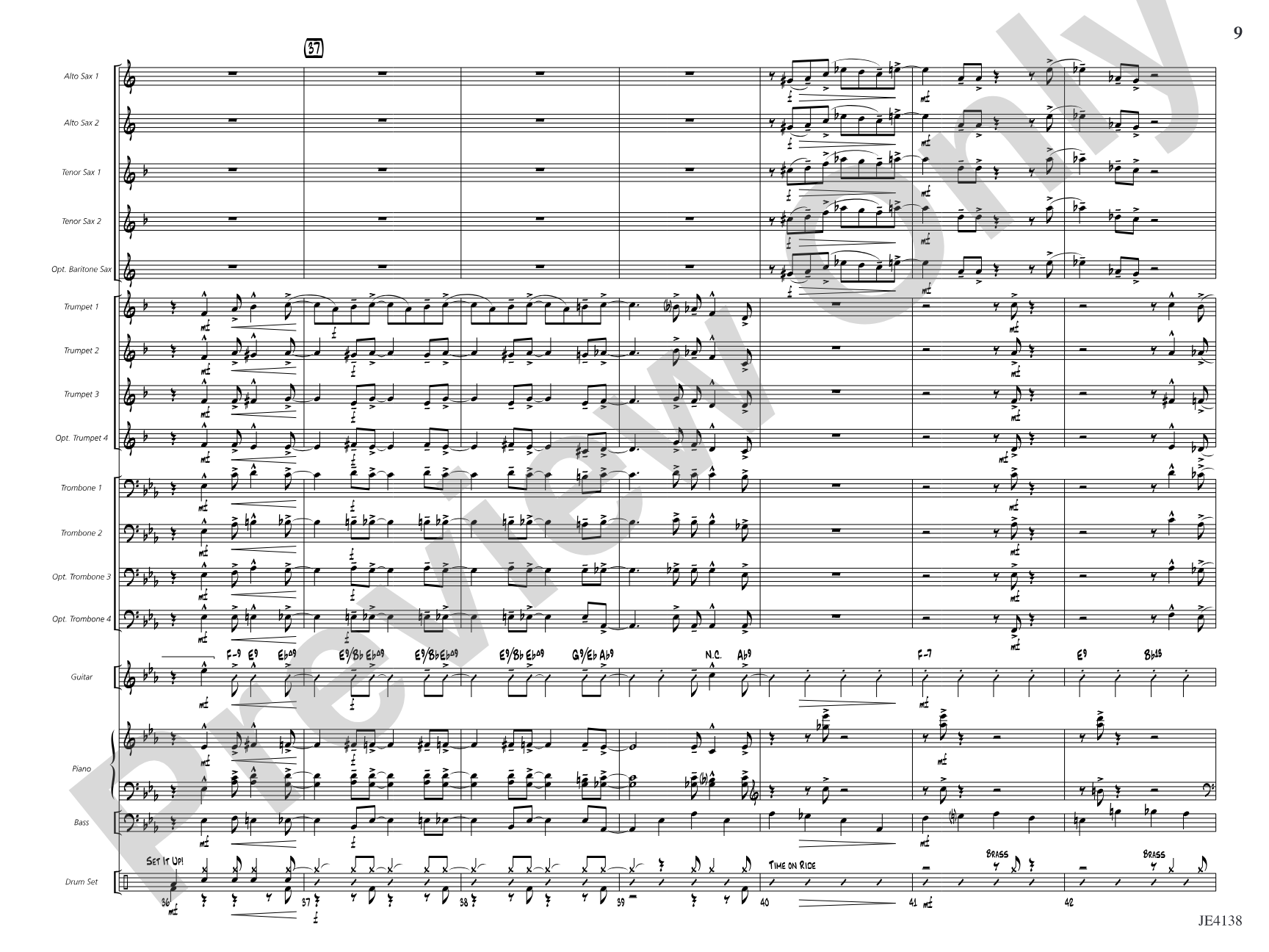 In the Swing of Things: Jazz Ensemble Conductor Score & Parts