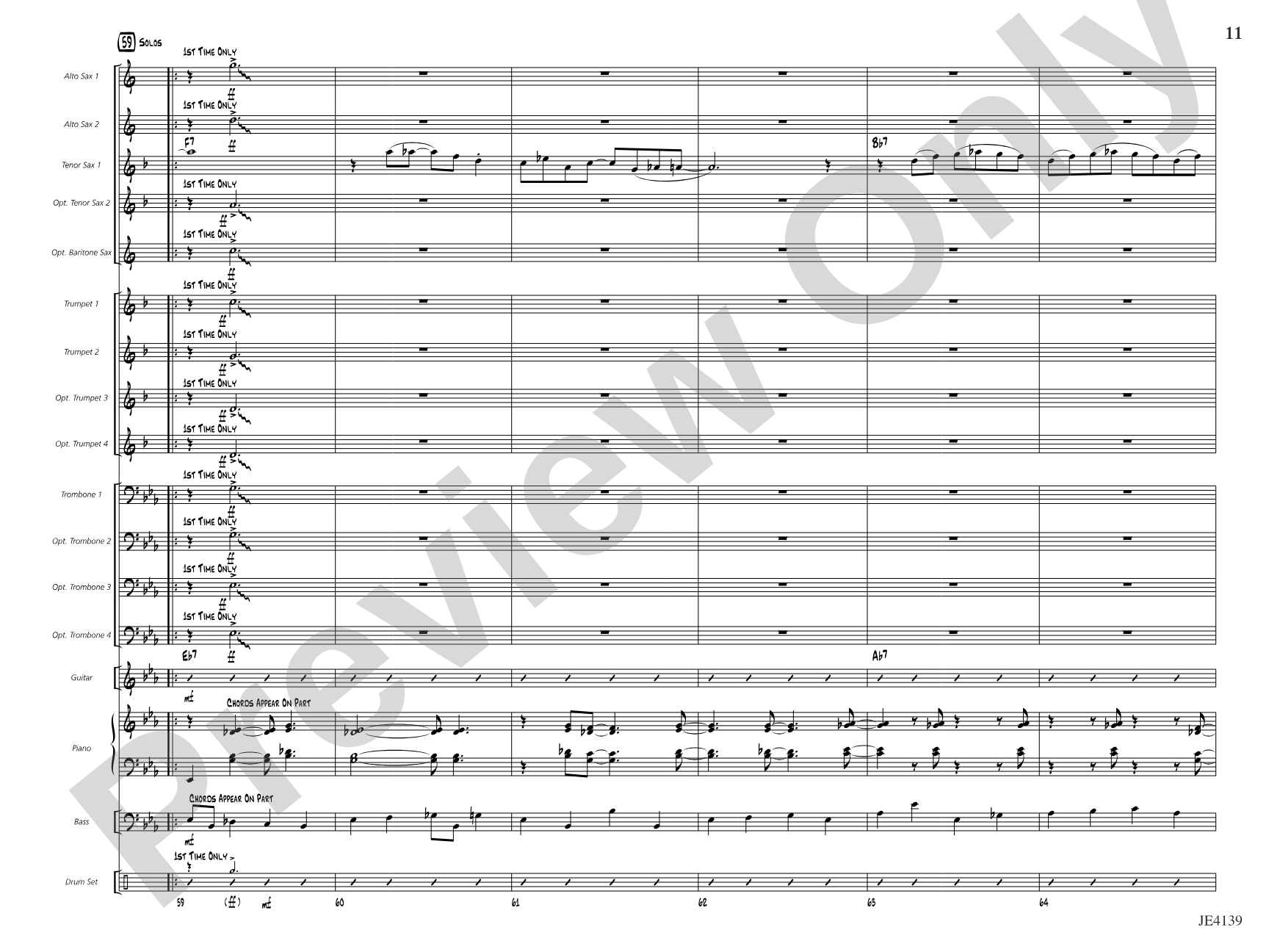 The Fast Lane: Jazz Ensemble Conductor Score & Parts