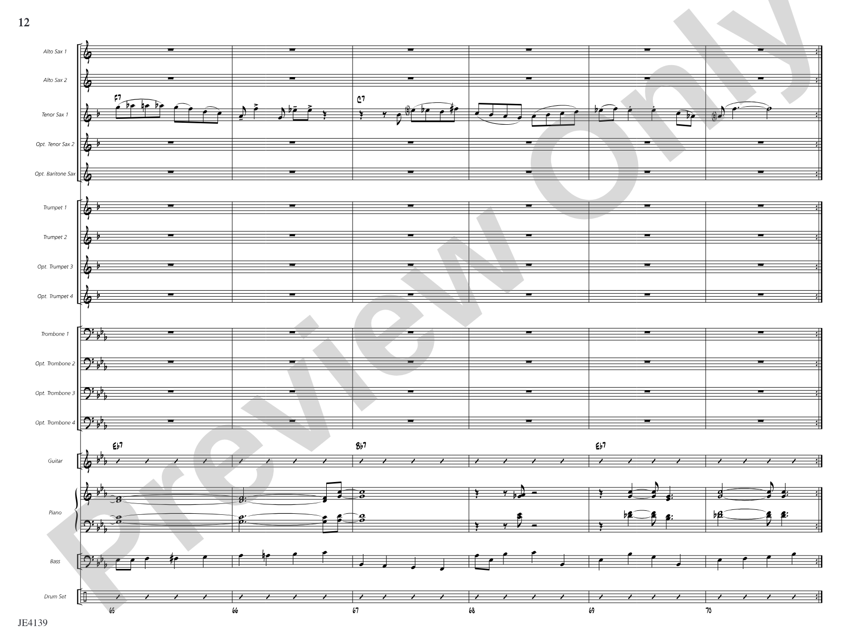 The Fast Lane: Jazz Ensemble Conductor Score & Parts