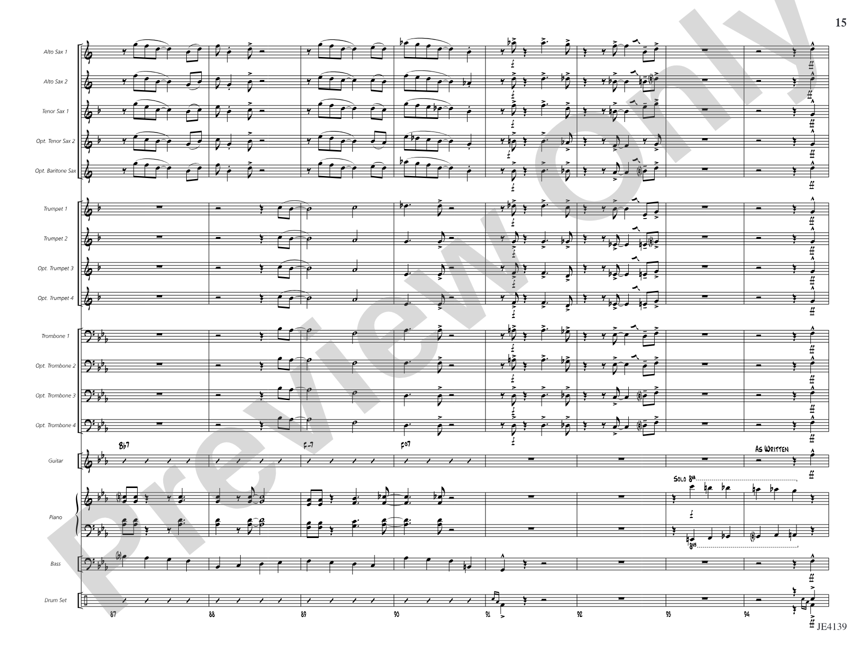 The Fast Lane: Jazz Ensemble Conductor Score & Parts