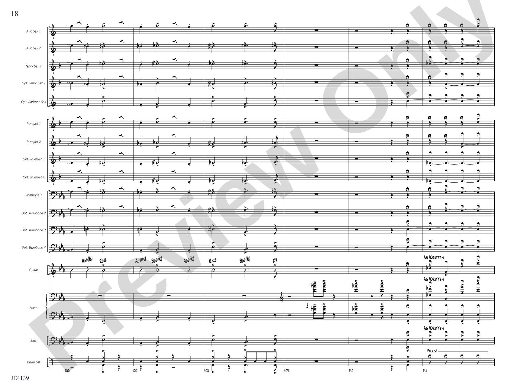 The Fast Lane: Jazz Ensemble Conductor Score & Parts