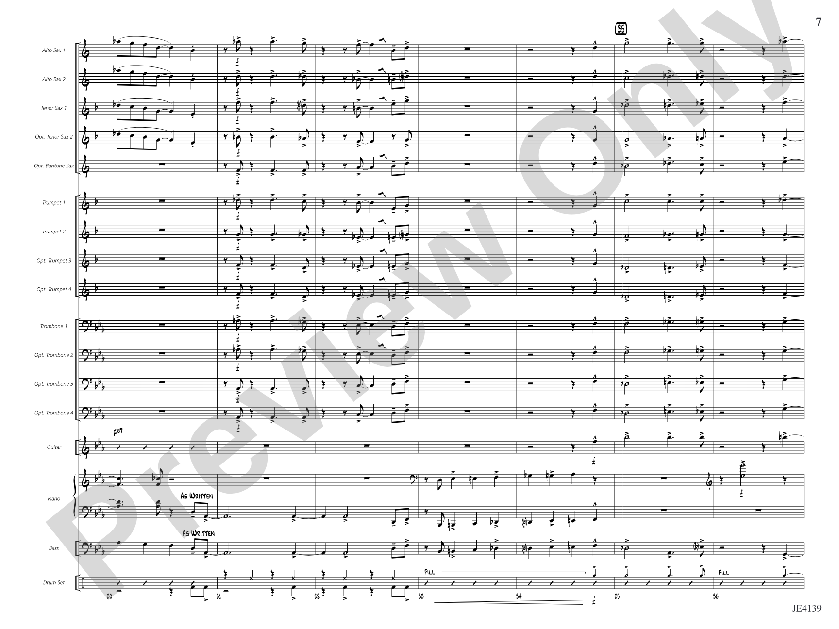 The Fast Lane: Jazz Ensemble Conductor Score & Parts