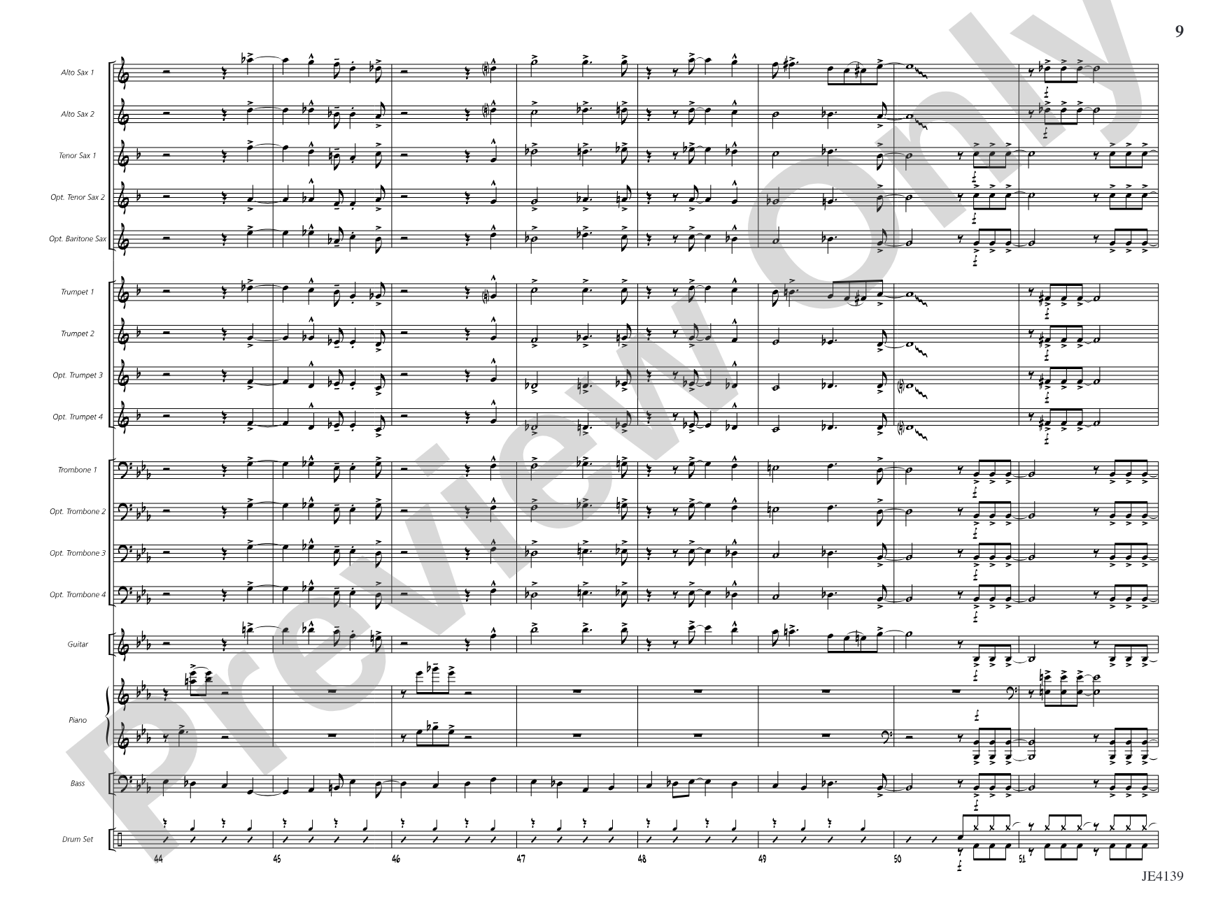 The Fast Lane: Jazz Ensemble Conductor Score & Parts
