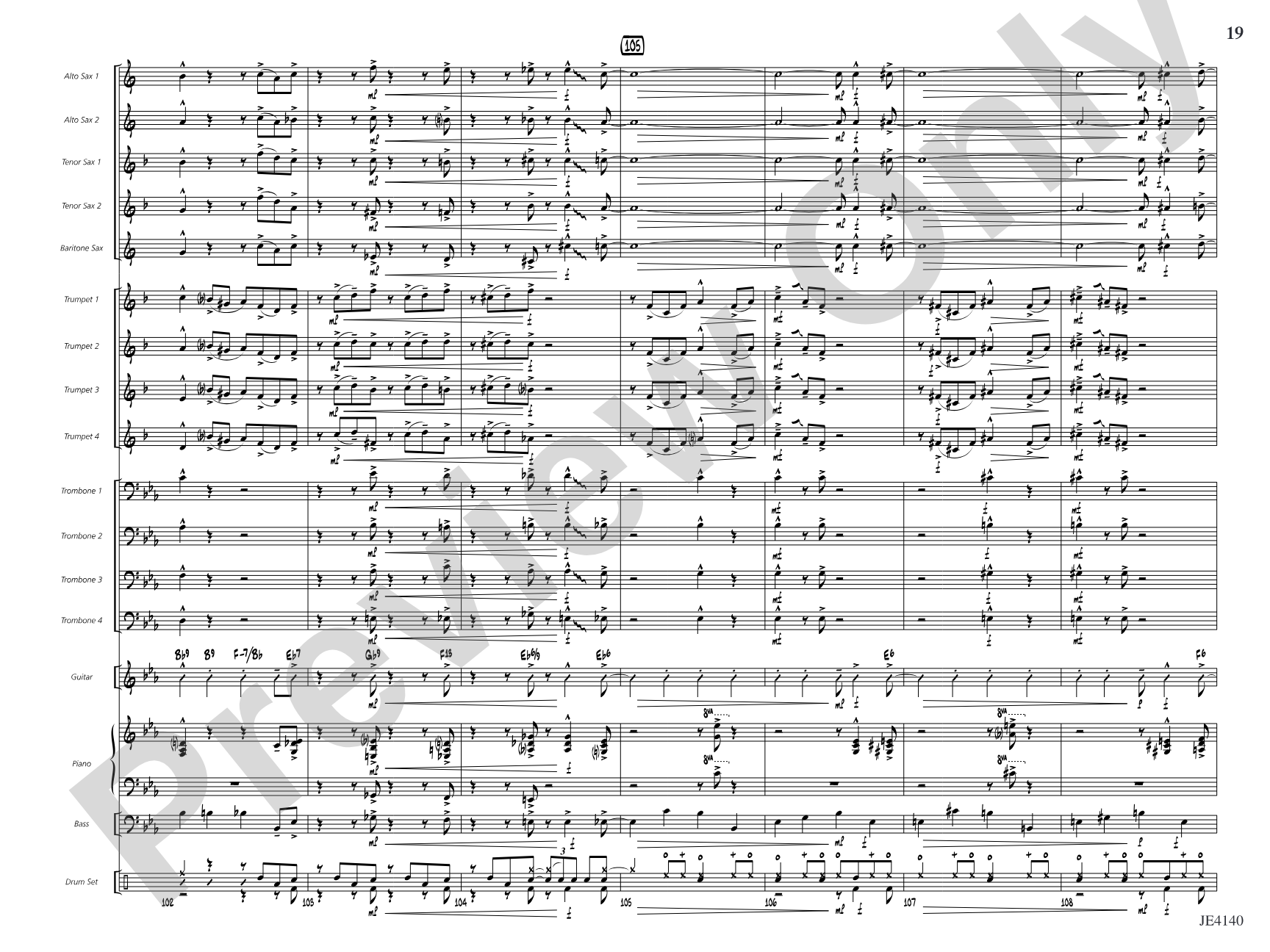 Bugle 'n' Boogie: Jazz Ensemble Conductor Score & Parts