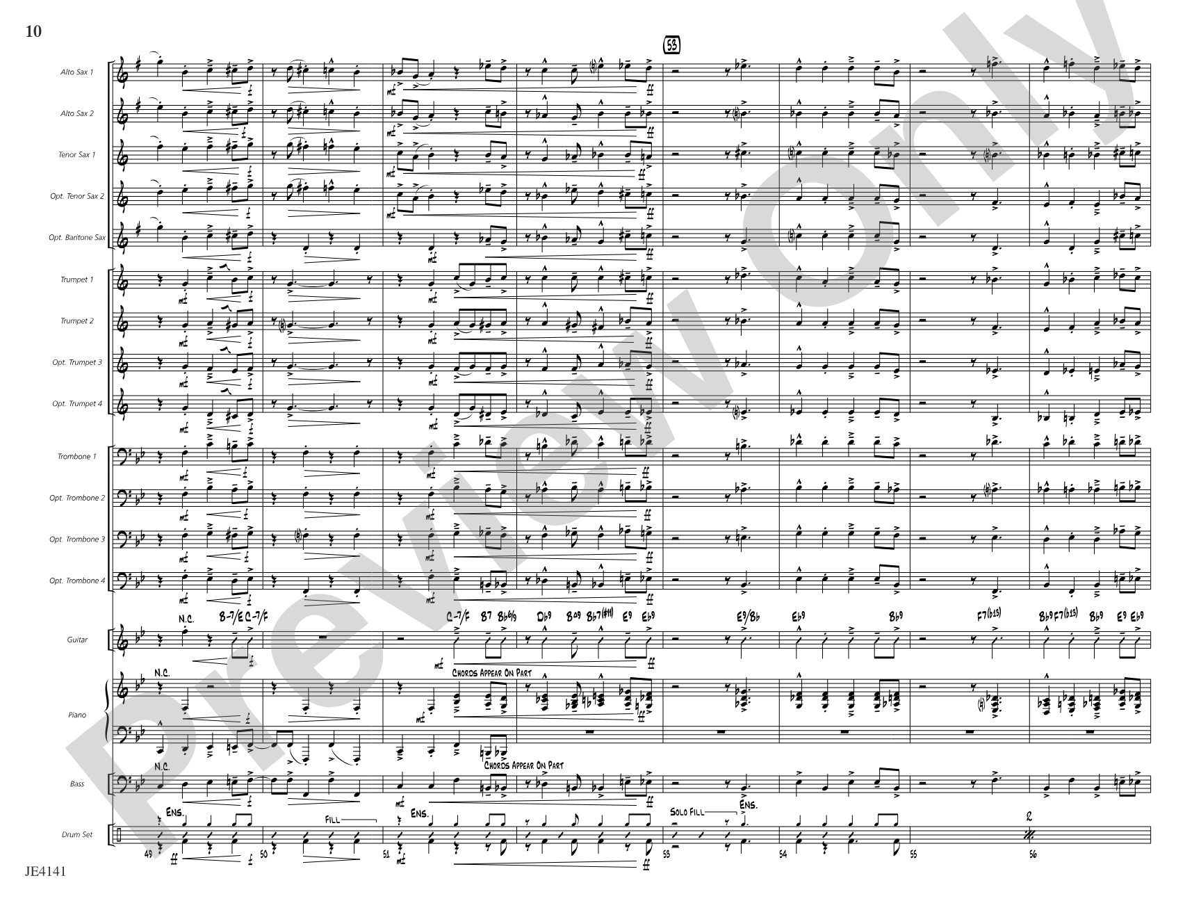 Crazy with the Blues: Jazz Ensemble Conductor Score & Parts