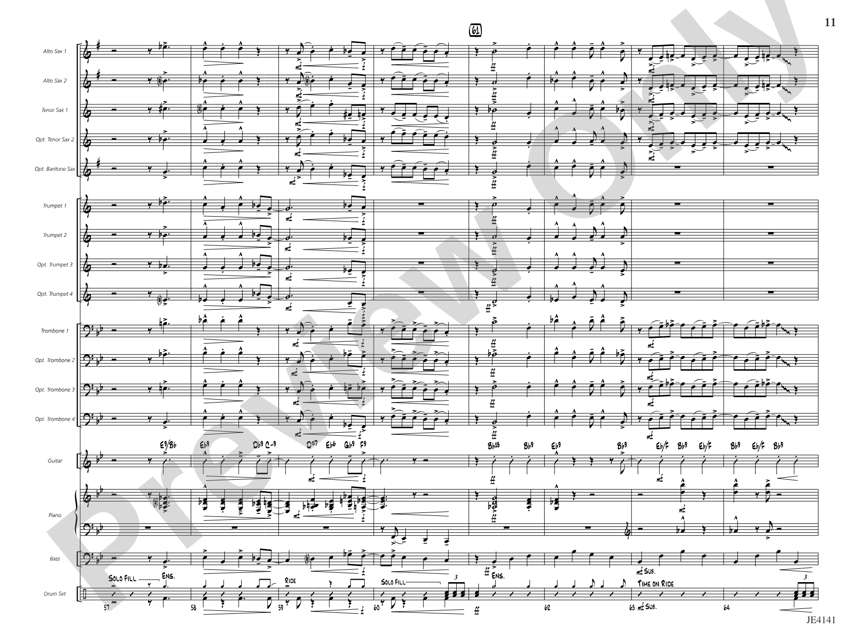 Crazy with the Blues: Jazz Ensemble Conductor Score & Parts