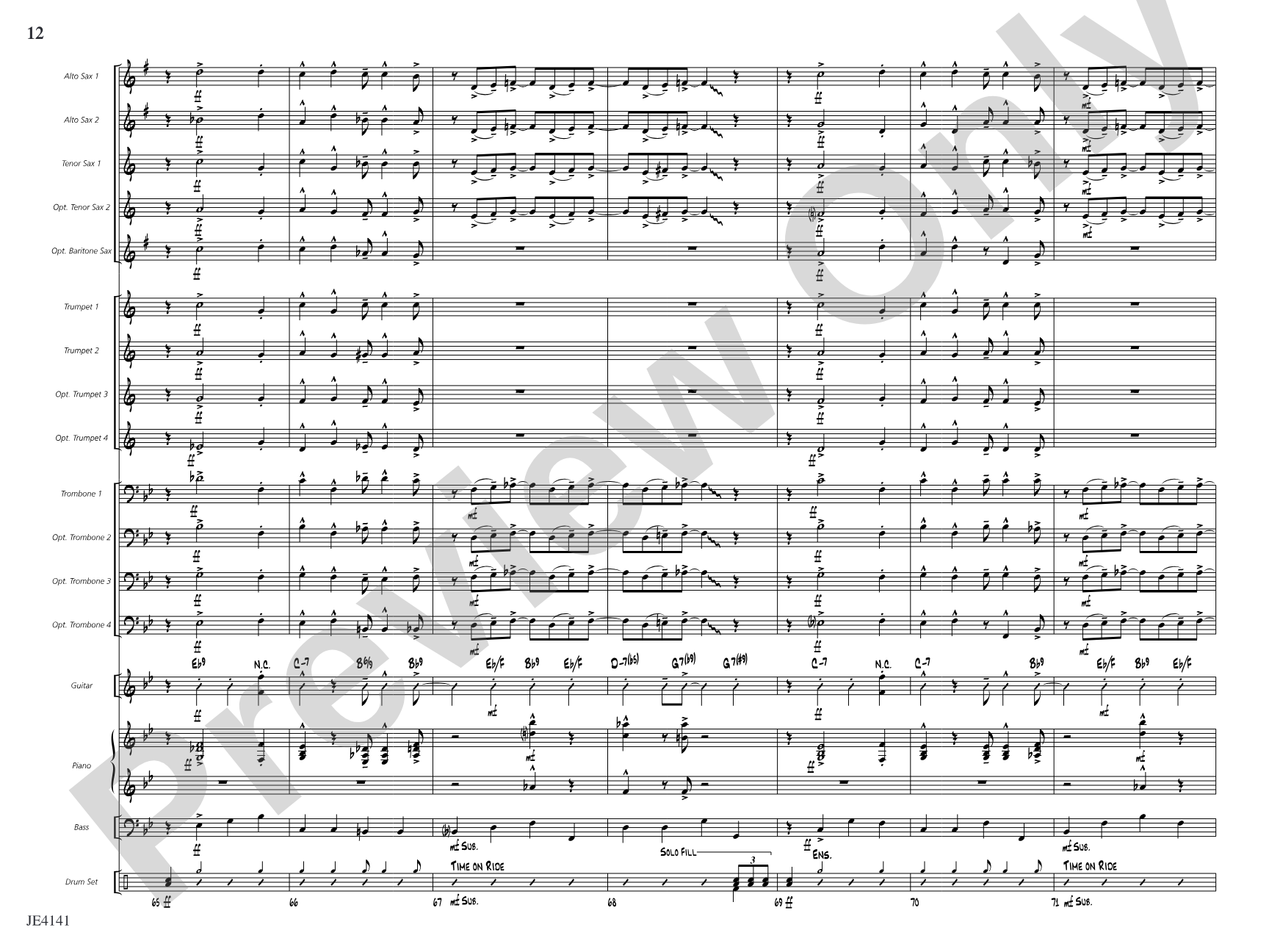 Crazy with the Blues: Jazz Ensemble Conductor Score & Parts