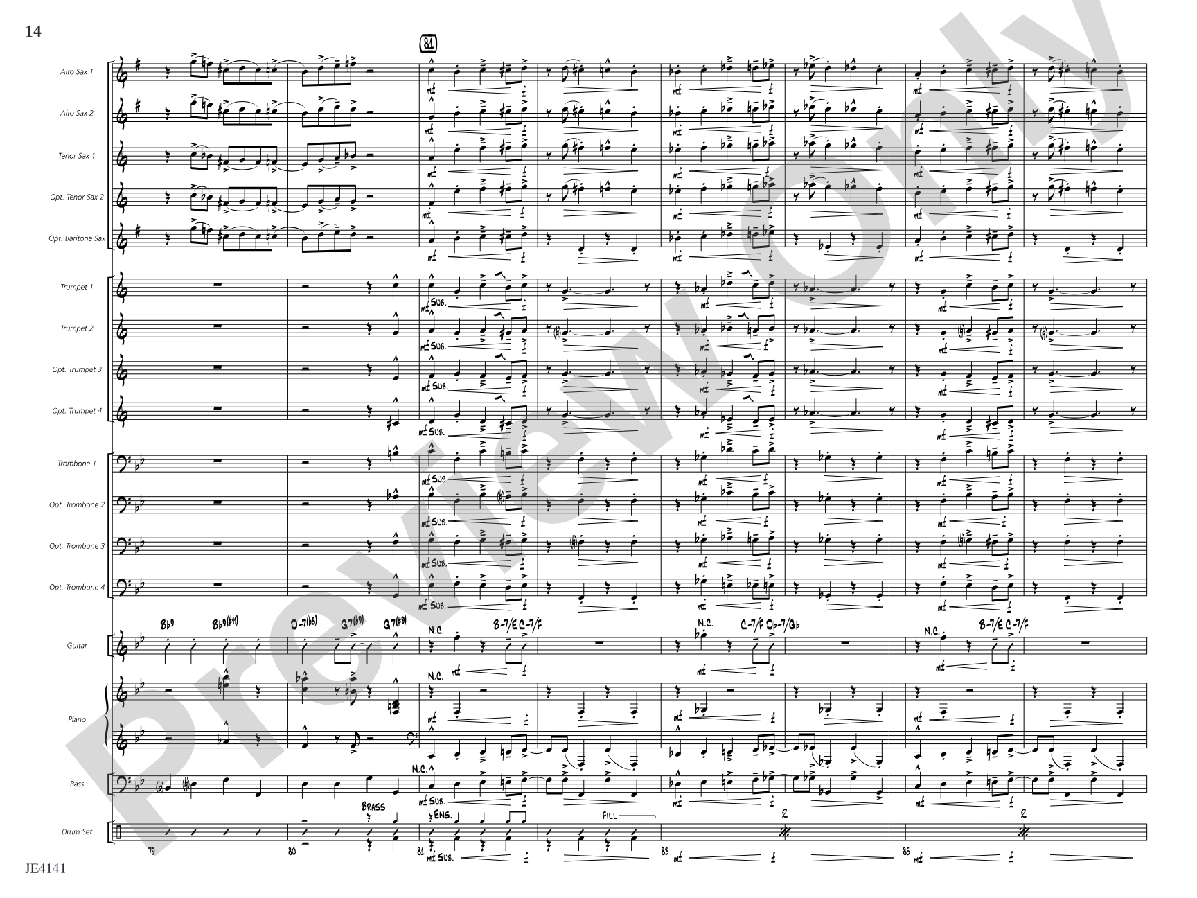 Crazy with the Blues: Jazz Ensemble Conductor Score & Parts