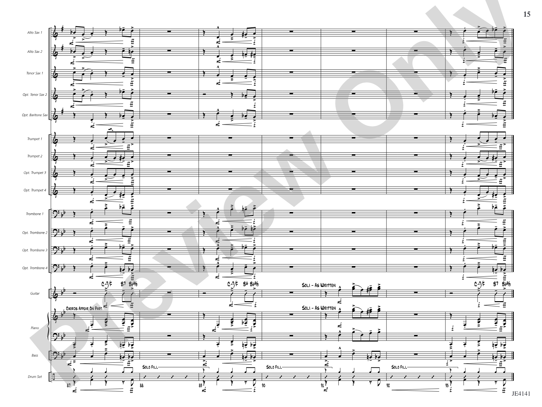 Crazy with the Blues: Jazz Ensemble Conductor Score & Parts