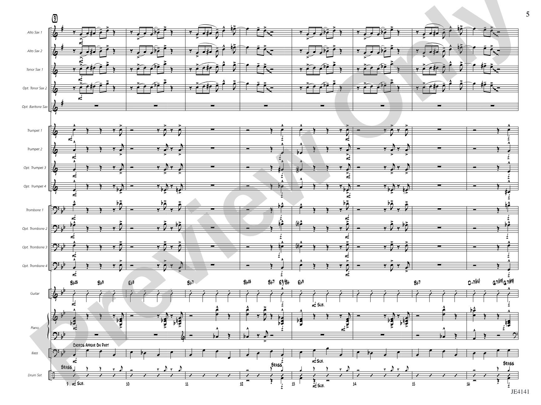 Crazy with the Blues: Jazz Ensemble Conductor Score & Parts