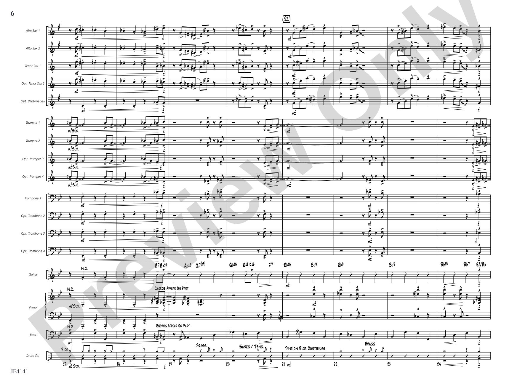Crazy with the Blues: Jazz Ensemble Conductor Score & Parts
