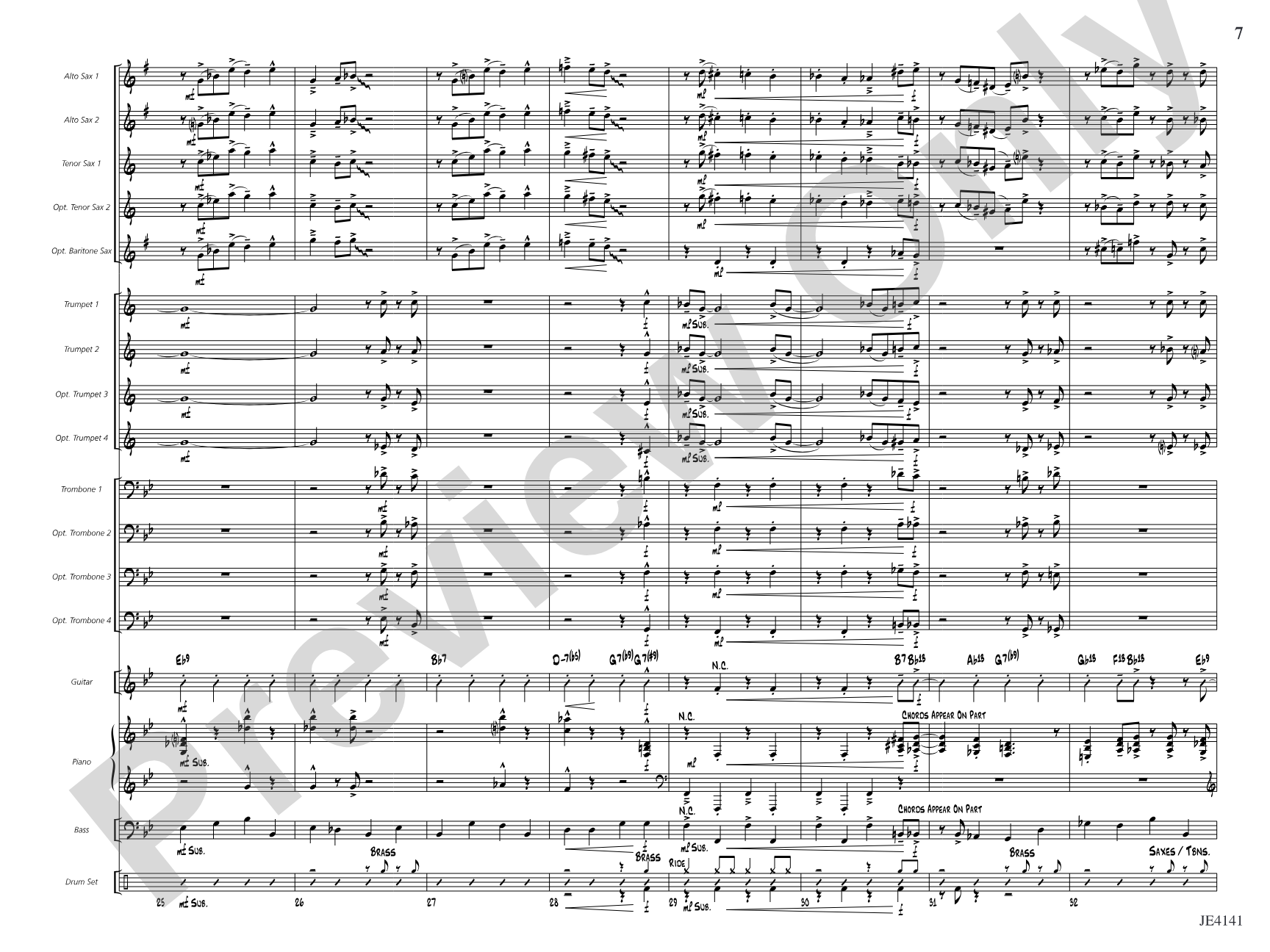 Crazy with the Blues: Jazz Ensemble Conductor Score & Parts