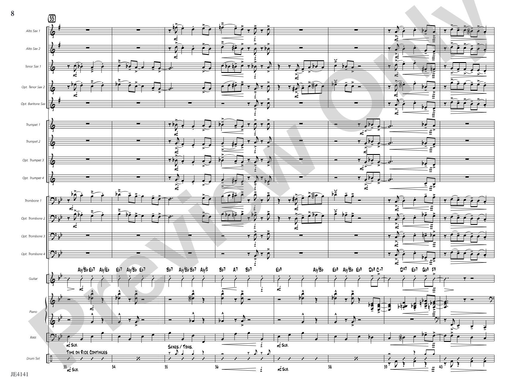 Crazy with the Blues: Jazz Ensemble Conductor Score & Parts