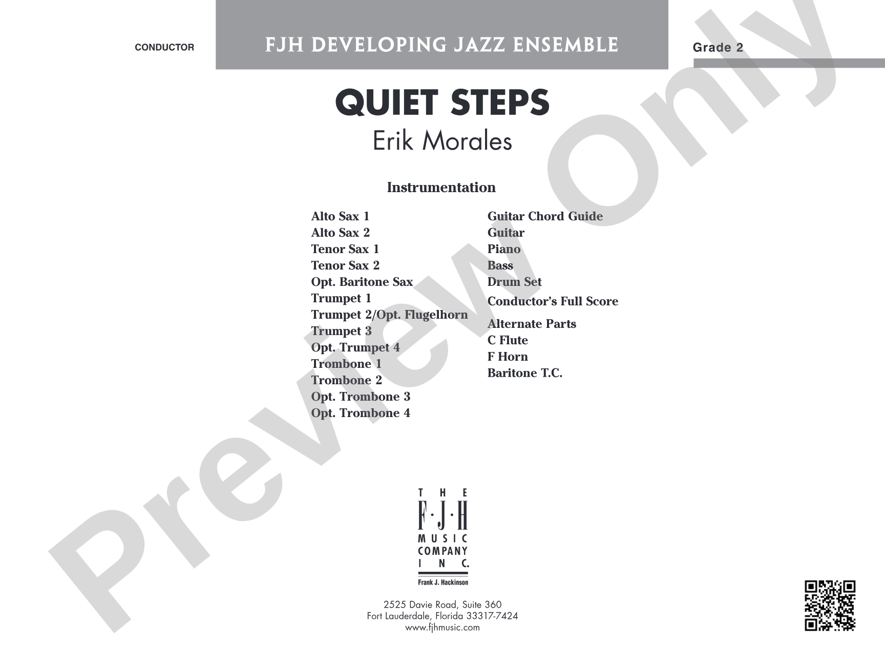 Quiet Steps: Jazz Ensemble Conductor Score & Parts
