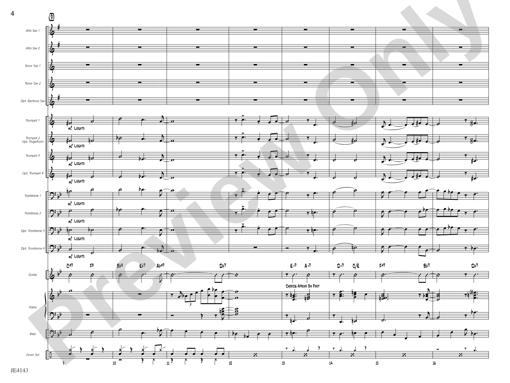 Quiet Steps: Jazz Ensemble Conductor Score & Parts