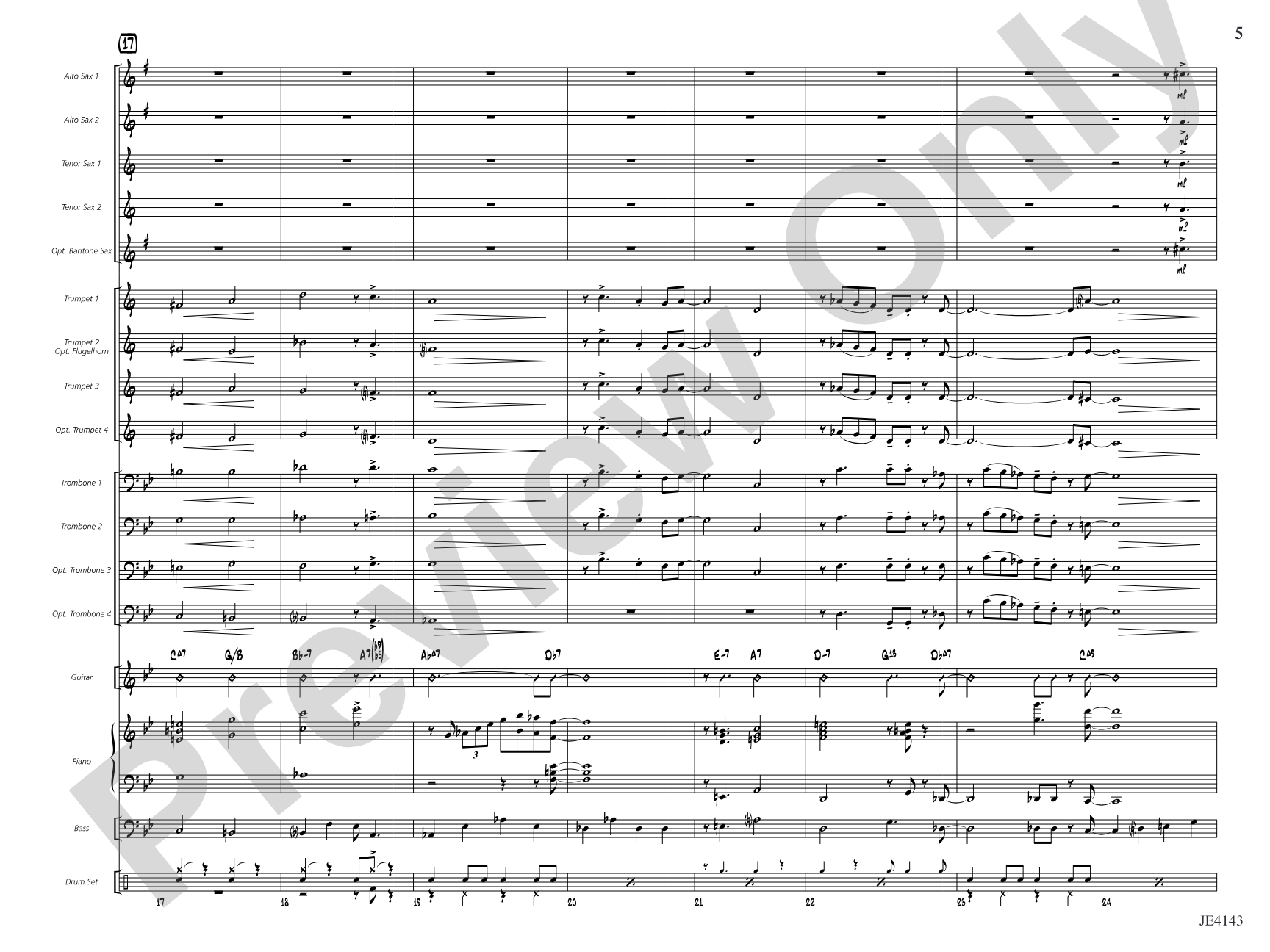 Quiet Steps: Jazz Ensemble Conductor Score & Parts