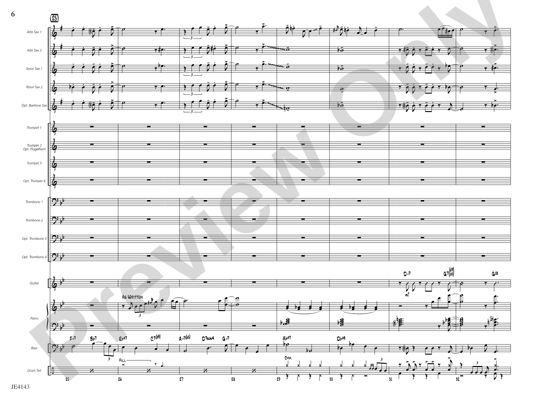 Quiet Steps: Jazz Ensemble Conductor Score & Parts