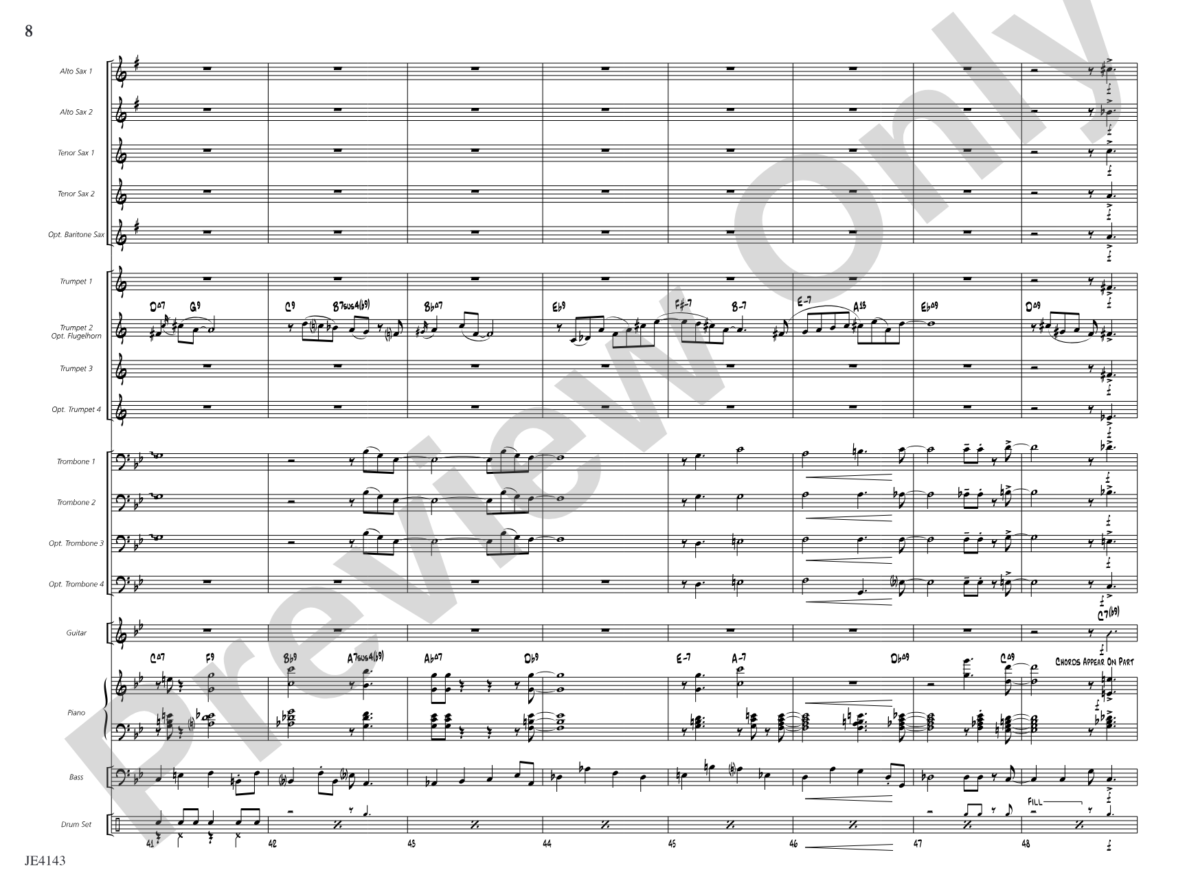 Quiet Steps: Jazz Ensemble Conductor Score & Parts
