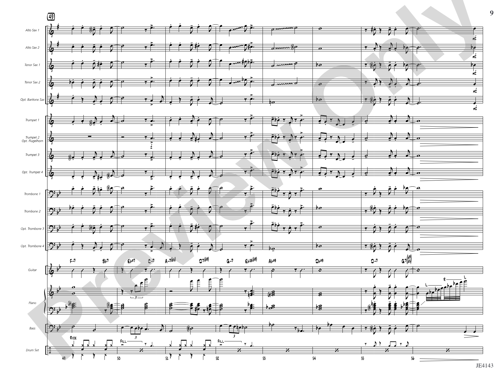 Quiet Steps: Jazz Ensemble Conductor Score & Parts