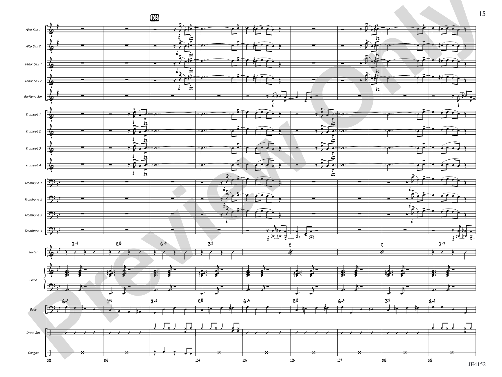 Kaleidoscope: Jazz Ensemble Conductor Score & Parts