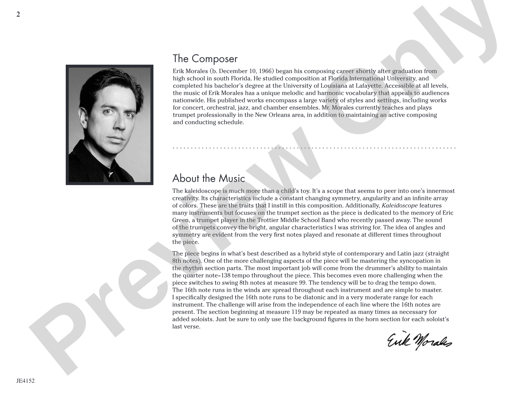 Kaleidoscope: Jazz Ensemble Conductor Score & Parts