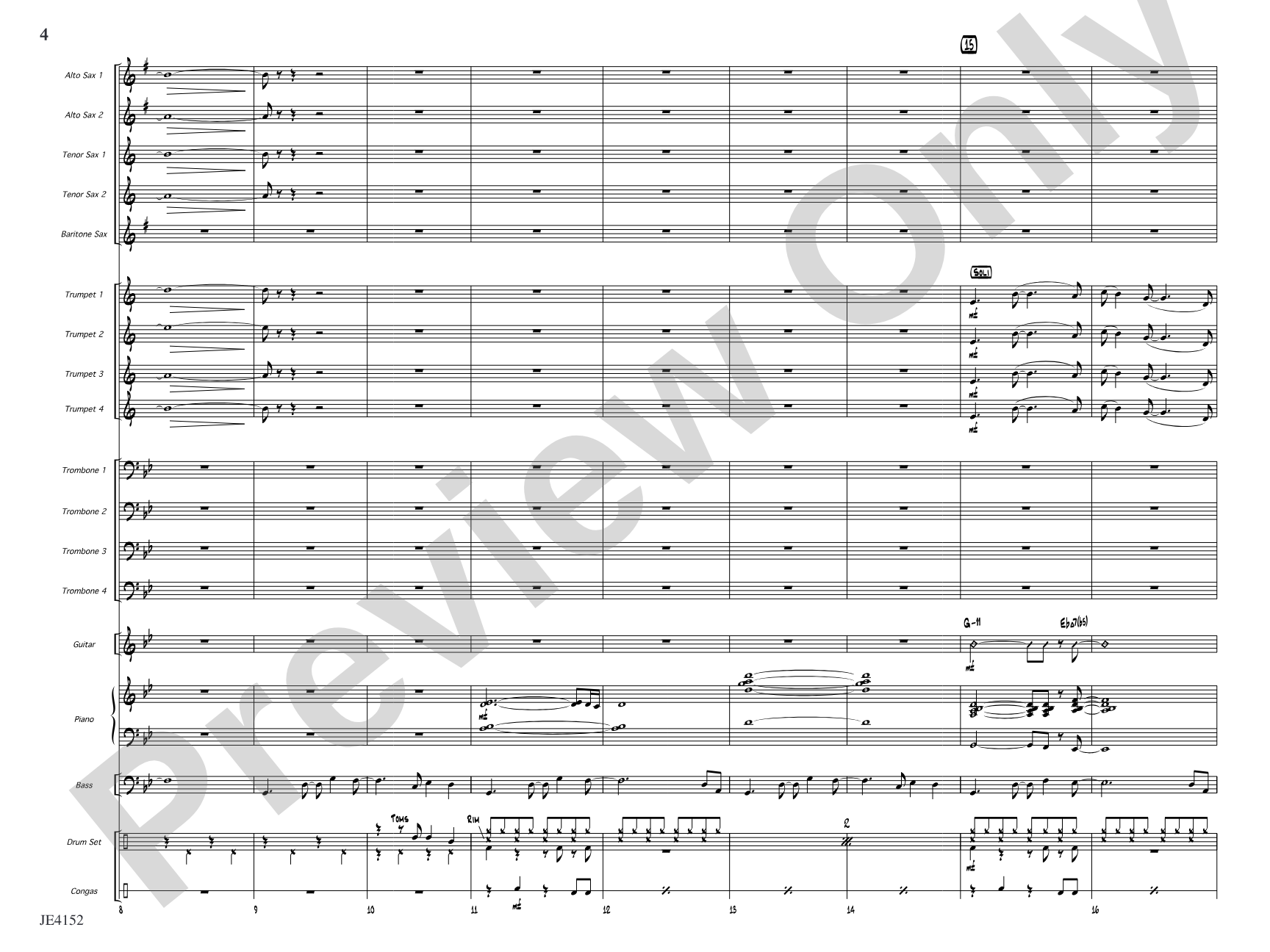 Kaleidoscope: Jazz Ensemble Conductor Score & Parts
