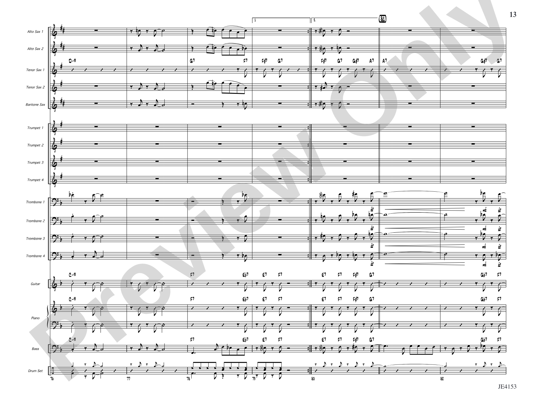 Honeydew Dude: Jazz Ensemble Conductor Score & Parts