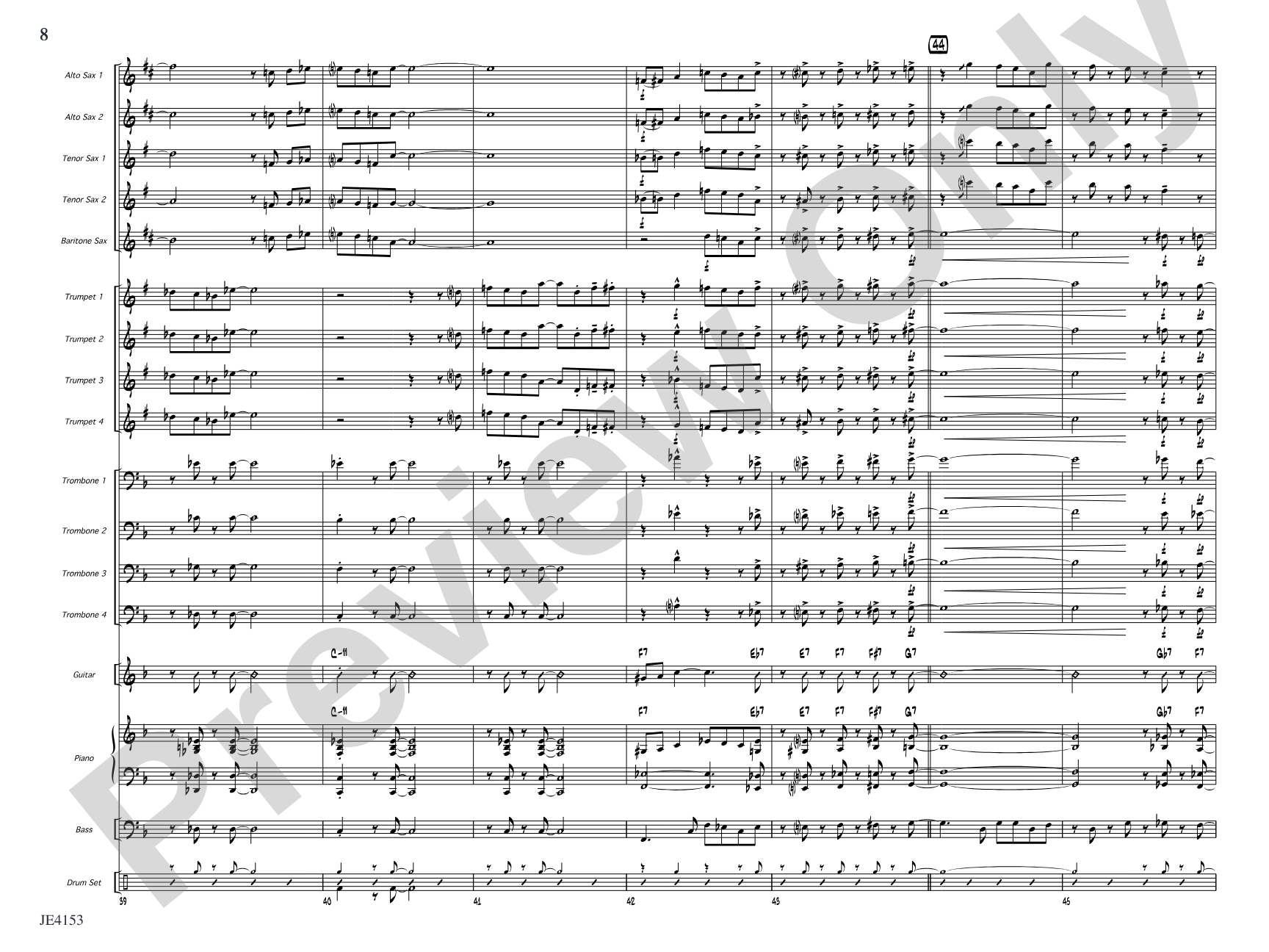 Honeydew Dude: Jazz Ensemble Conductor Score & Parts