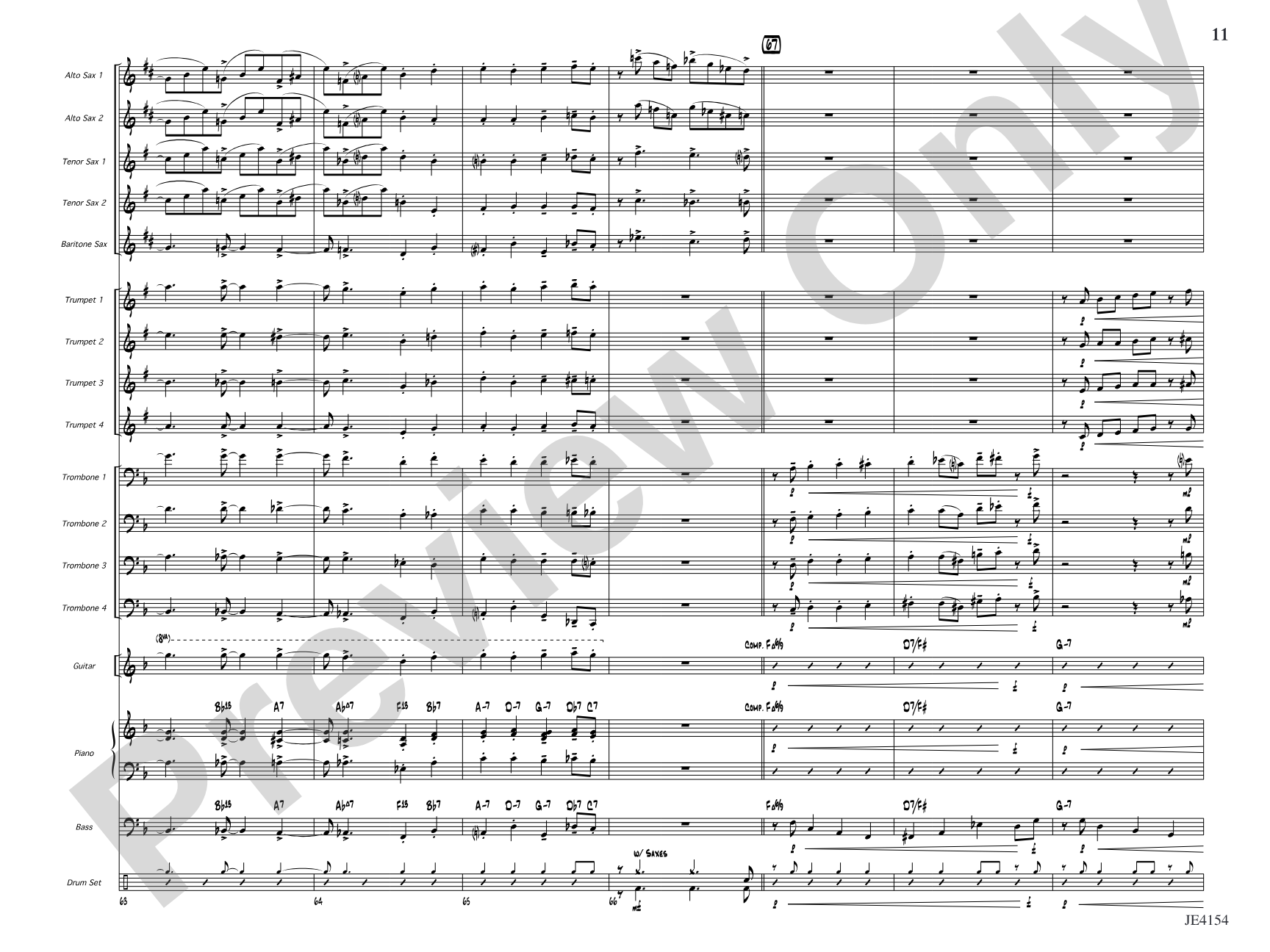 Santa Monica Stroll: Jazz Ensemble Conductor Score & Parts