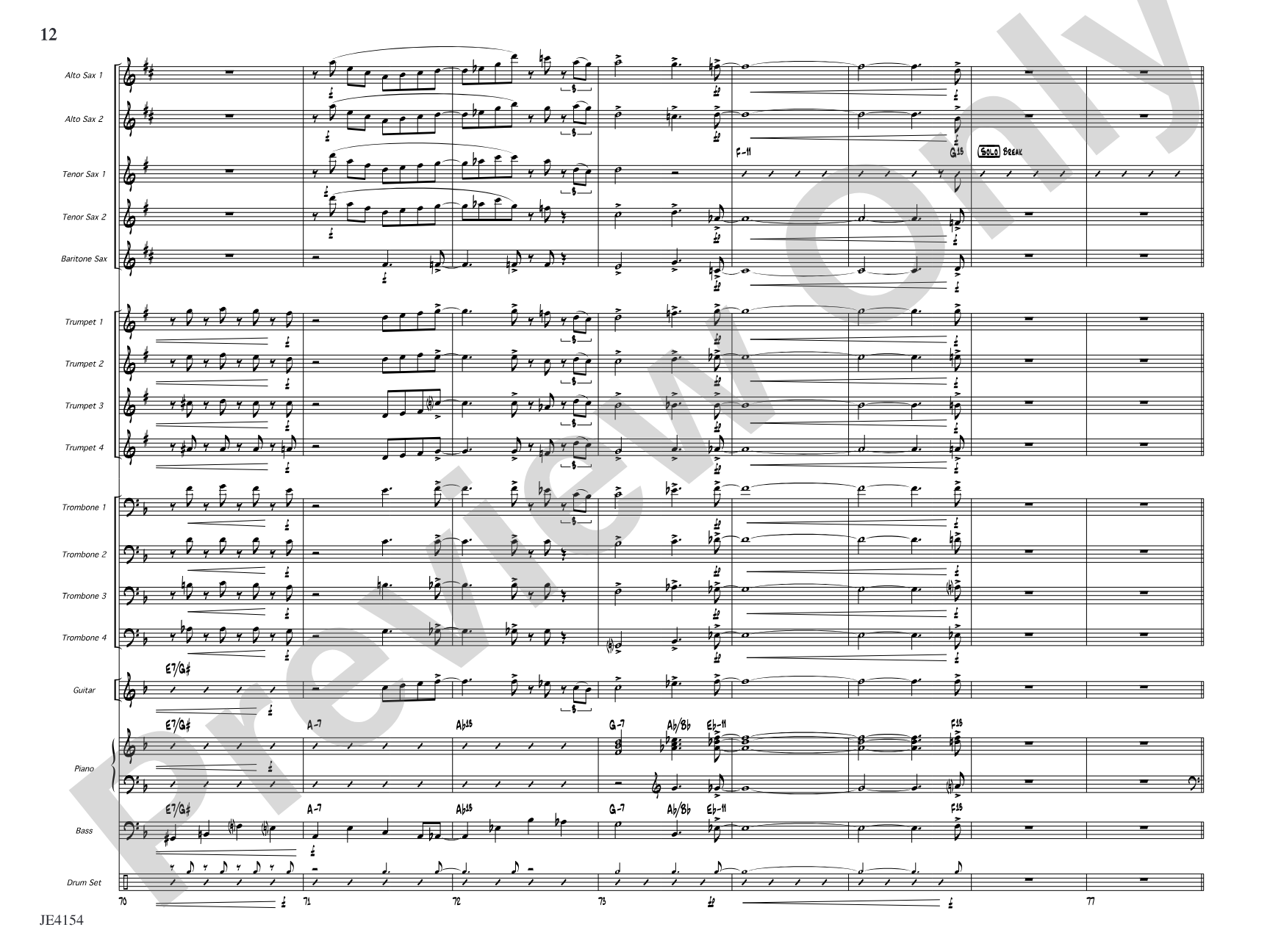 Santa Monica Stroll: Jazz Ensemble Conductor Score & Parts