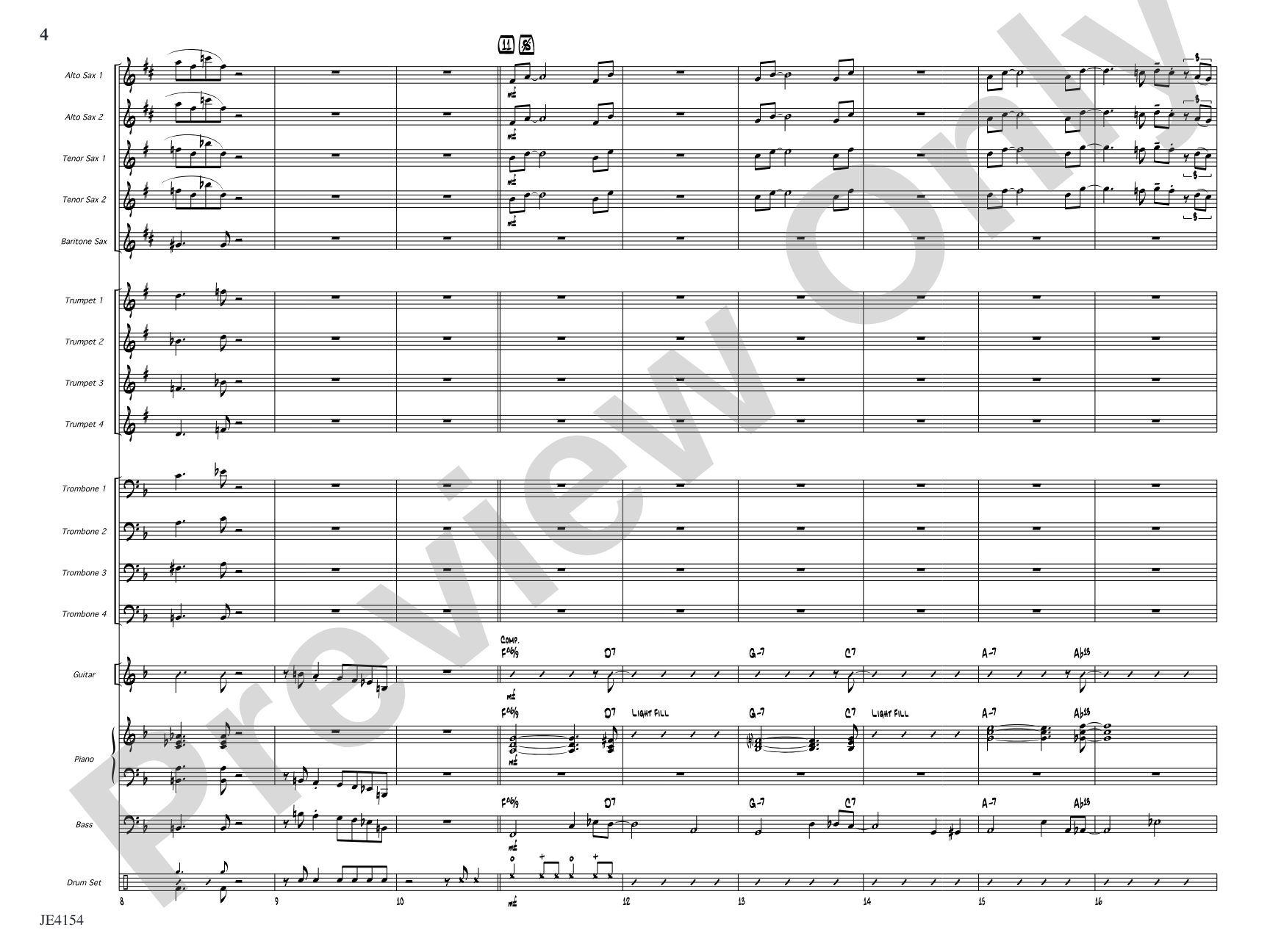 Santa Monica Stroll: Jazz Ensemble Conductor Score & Parts