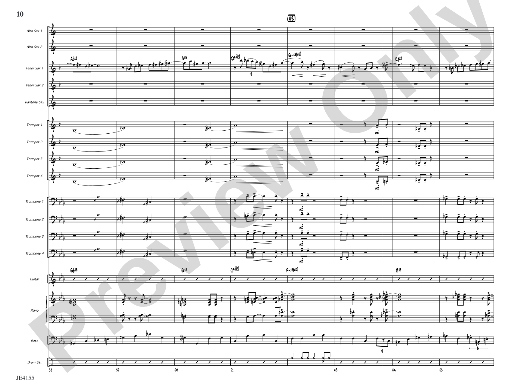 Blue Tiger: Jazz Ensemble Conductor Score & Parts