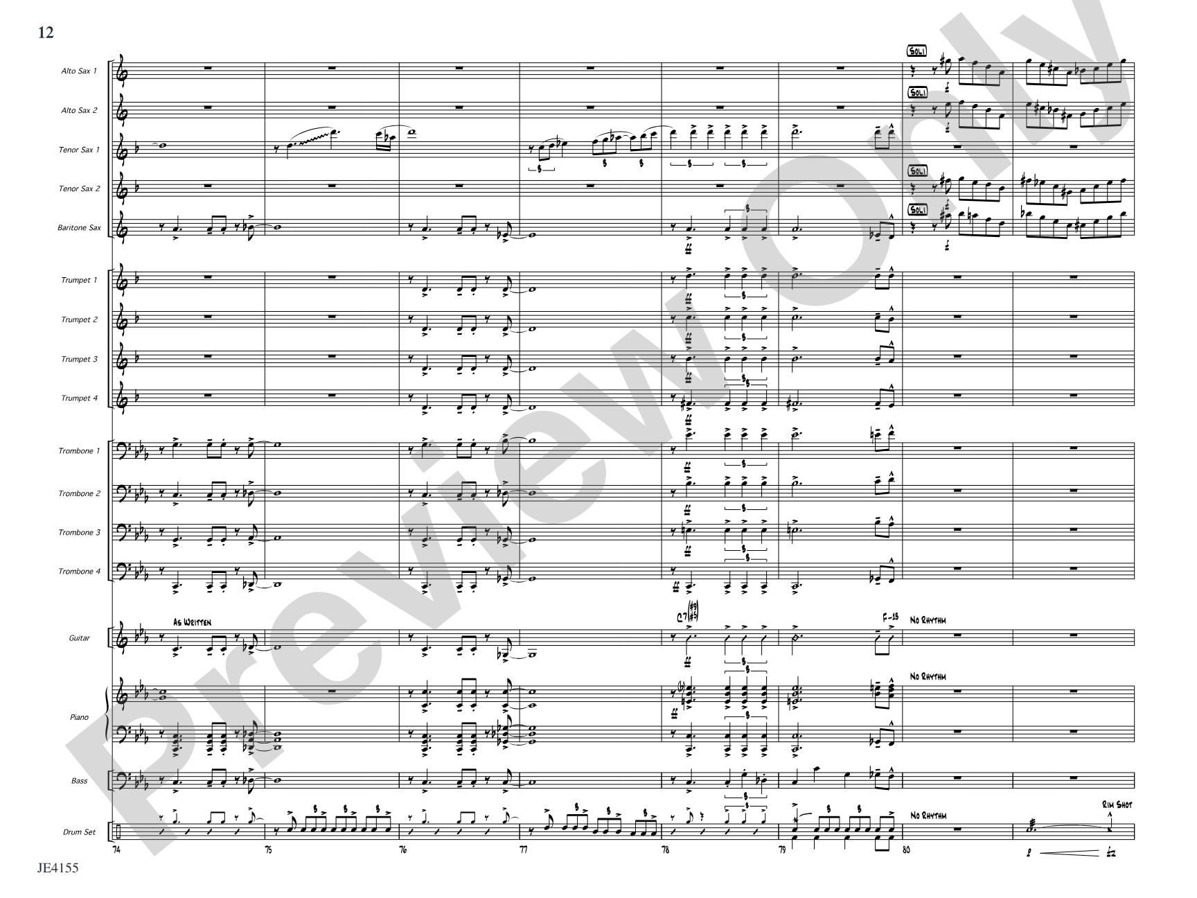 Blue Tiger: Jazz Ensemble Conductor Score & Parts