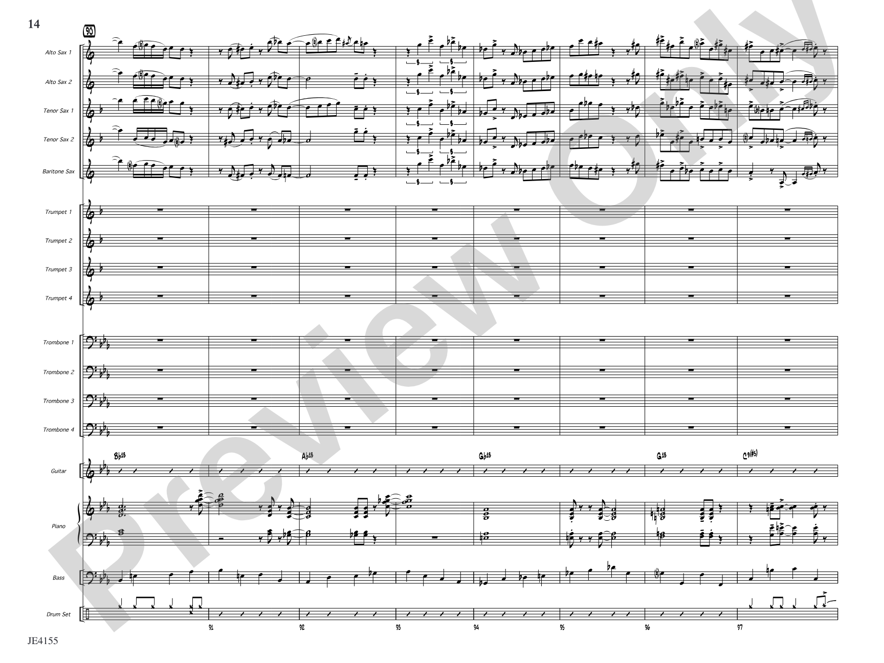 Blue Tiger: Jazz Ensemble Conductor Score & Parts