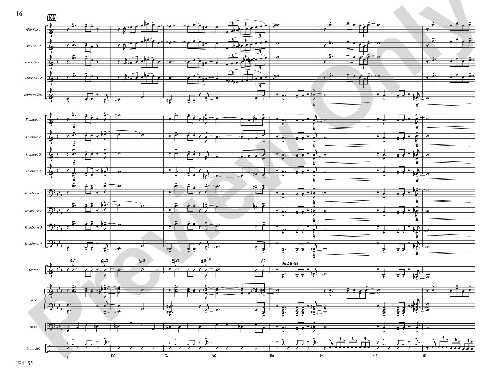 Blue Tiger: Jazz Ensemble Conductor Score & Parts
