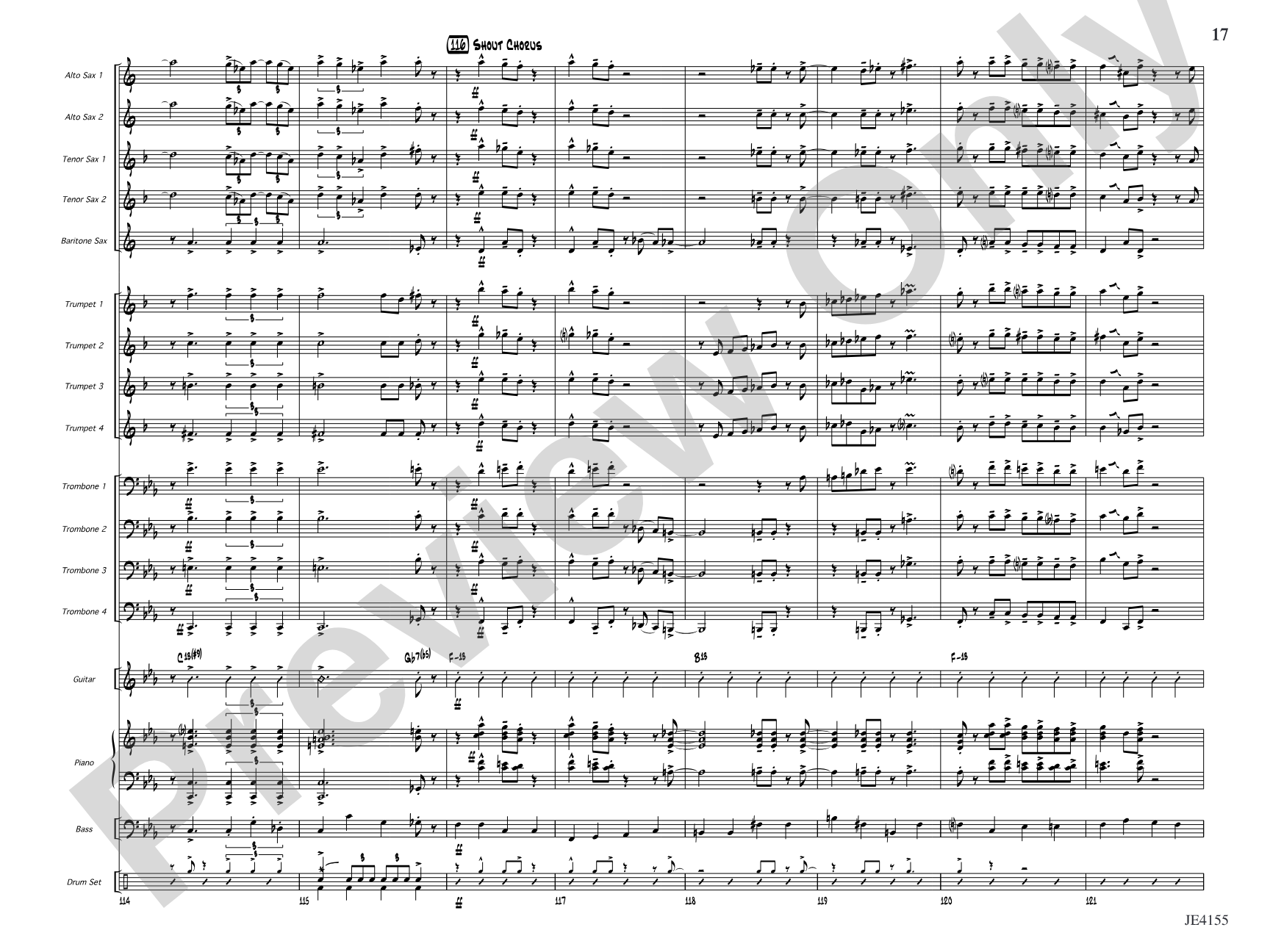 Blue Tiger: Jazz Ensemble Conductor Score & Parts