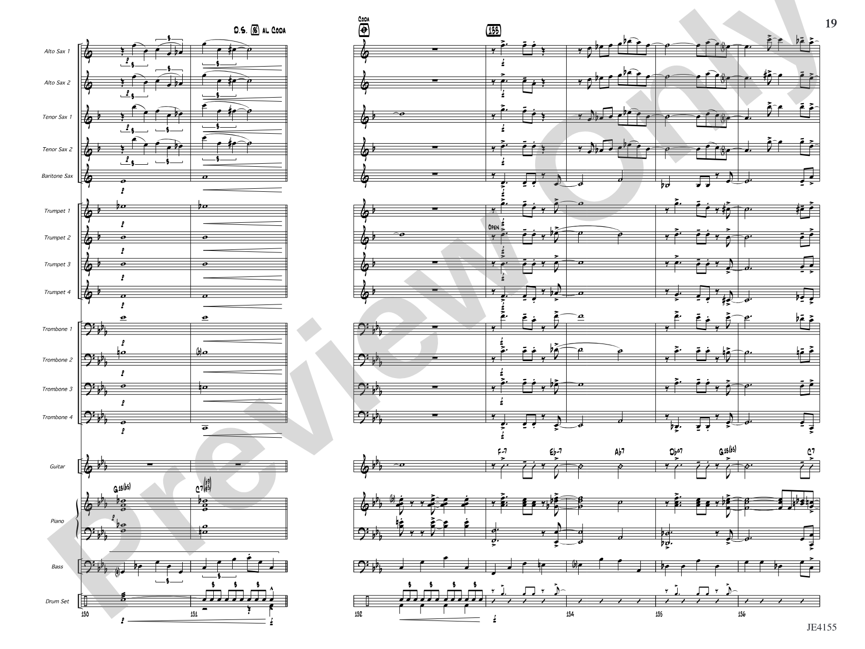 Blue Tiger: Jazz Ensemble Conductor Score & Parts