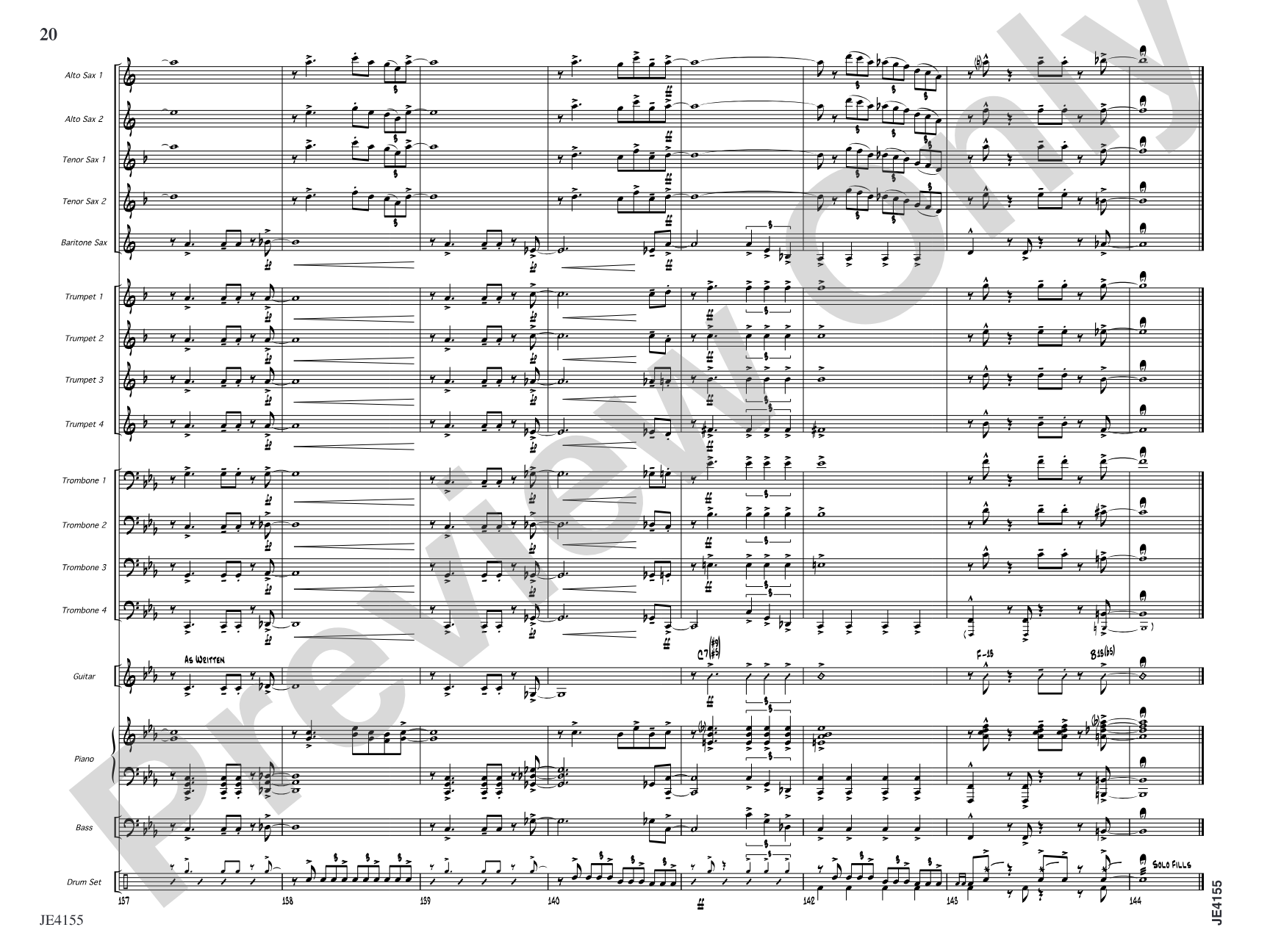 Blue Tiger: Jazz Ensemble Conductor Score & Parts