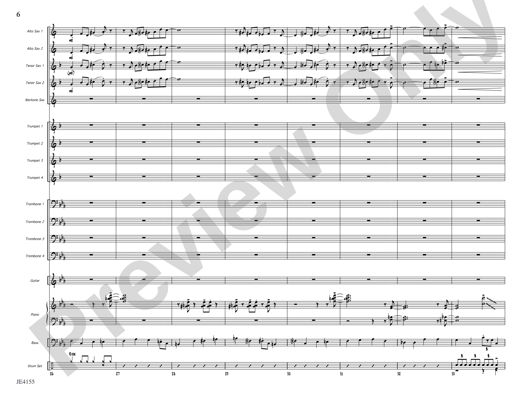 Blue Tiger: Jazz Ensemble Conductor Score & Parts