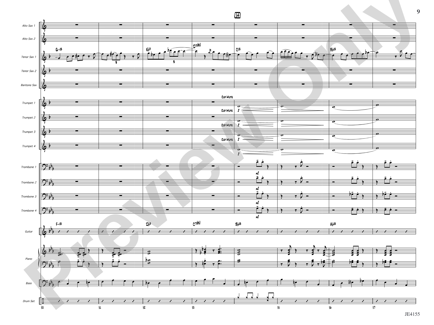 Blue Tiger: Jazz Ensemble Conductor Score & Parts