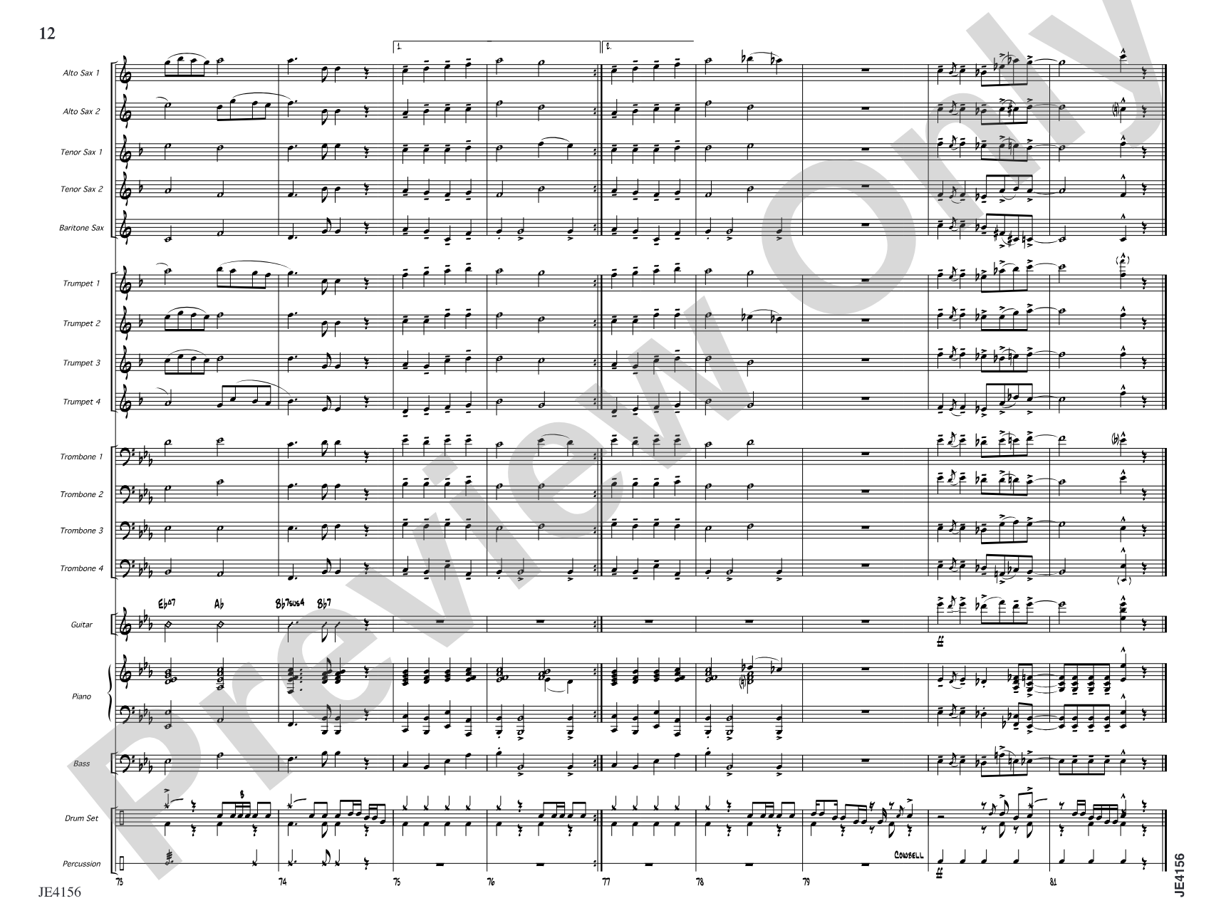 Angels We Have Rocked on High: Jazz Ensemble Conductor Score & Parts