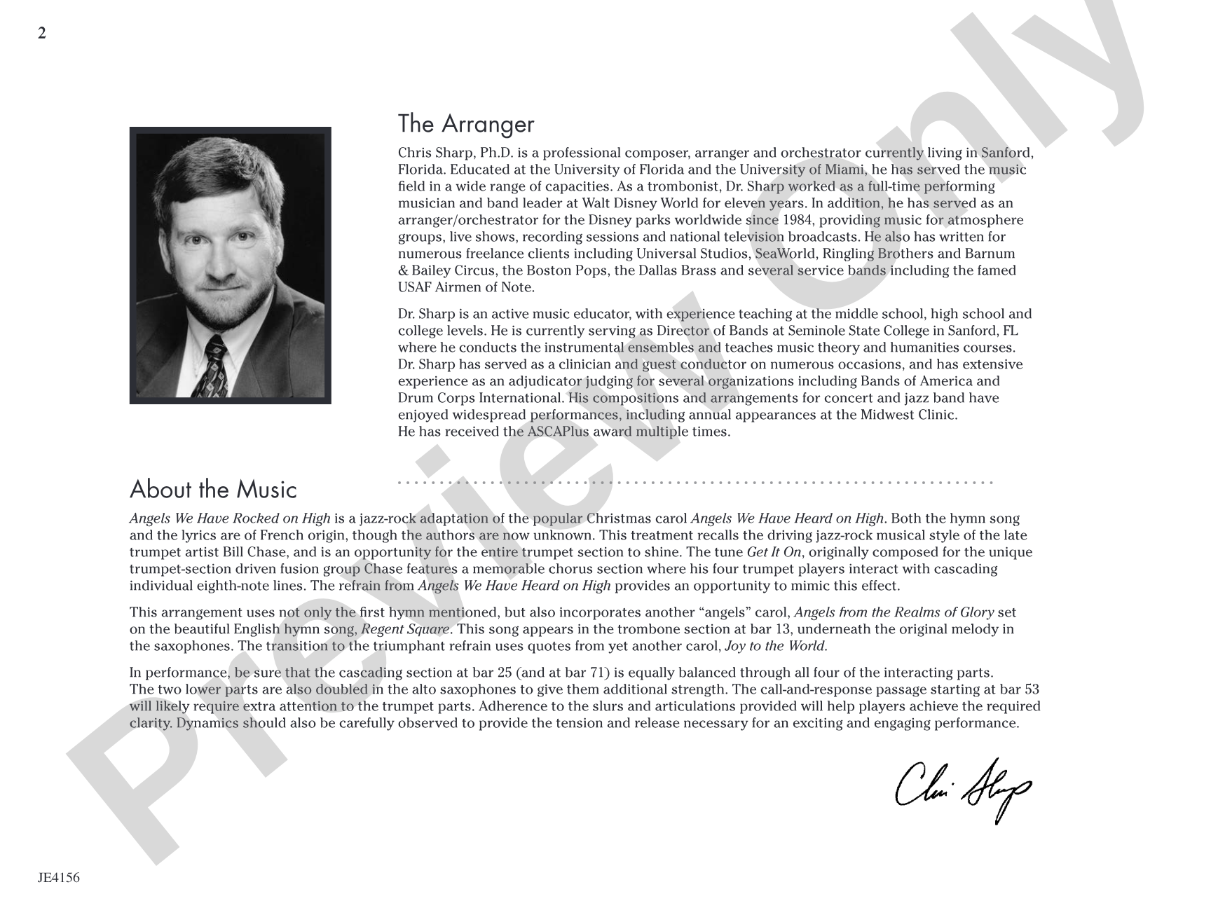 Angels We Have Rocked on High: Jazz Ensemble Conductor Score & Parts