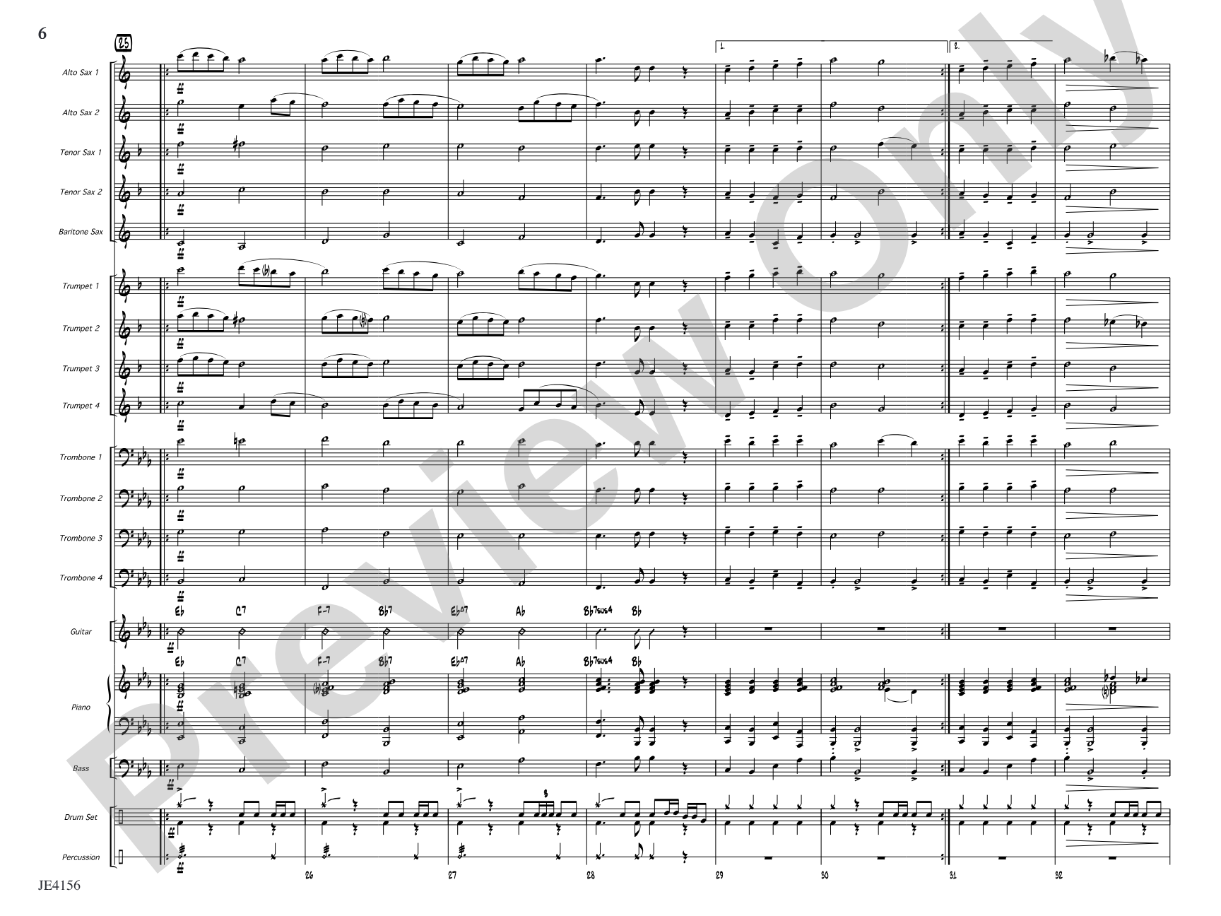 Angels We Have Rocked on High: Jazz Ensemble Conductor Score & Parts
