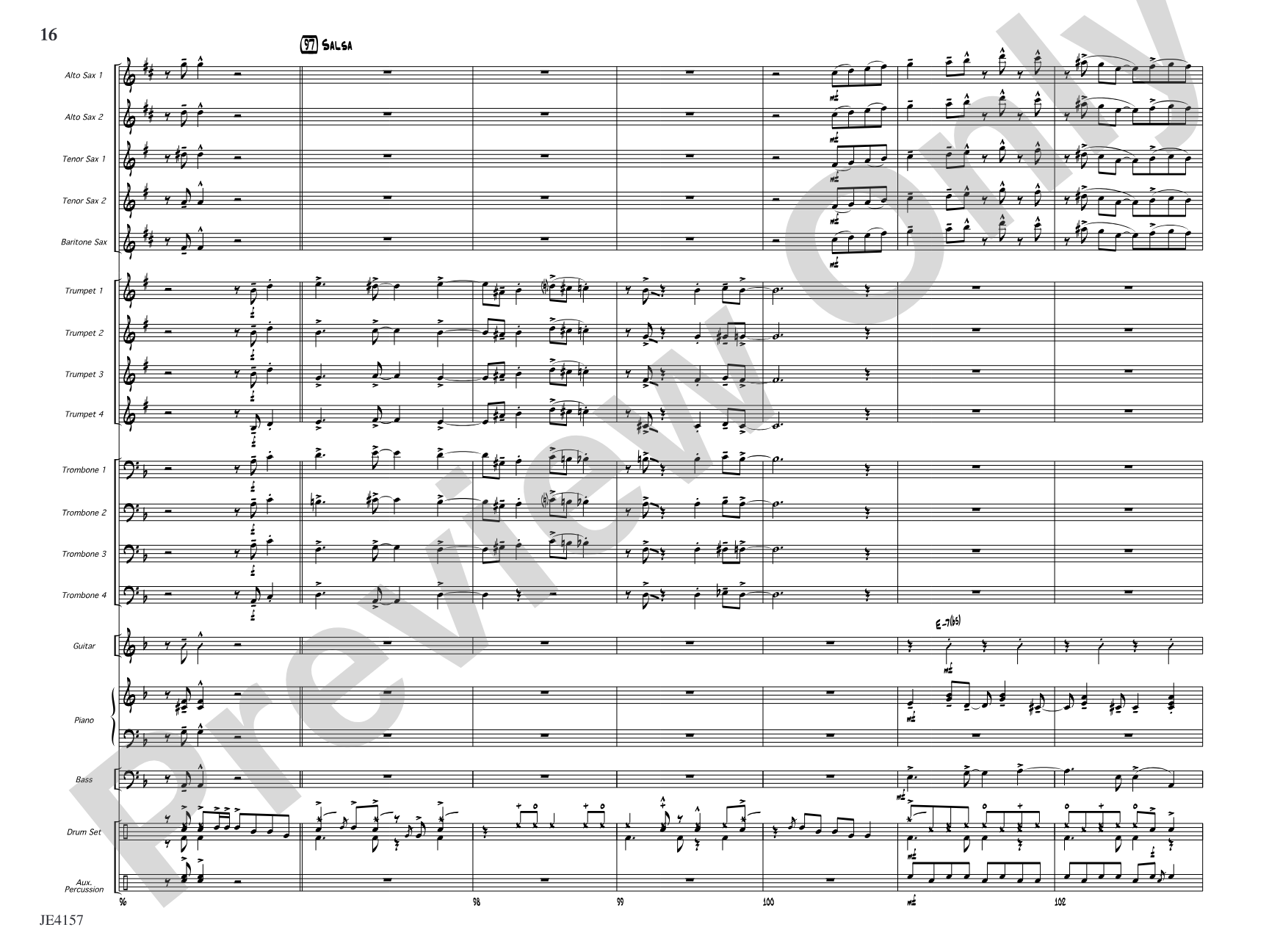 Si Senor!: Jazz Ensemble Conductor Score & Parts