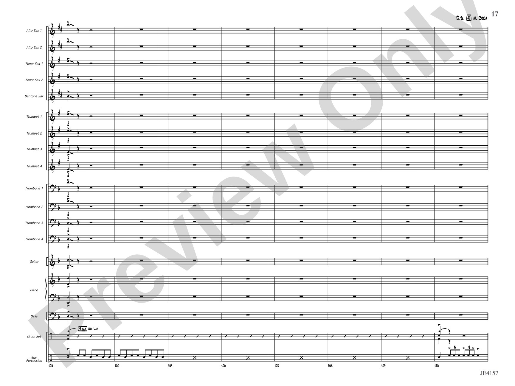 Si Senor!: Jazz Ensemble Conductor Score & Parts