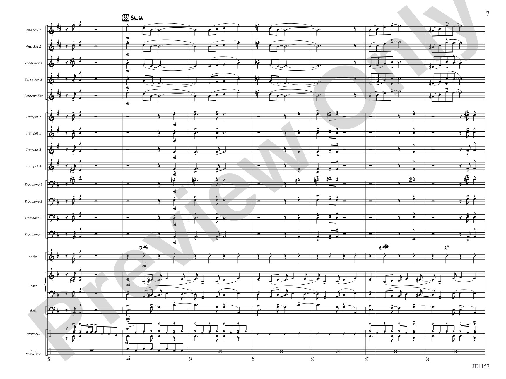 Si Senor!: Jazz Ensemble Conductor Score & Parts