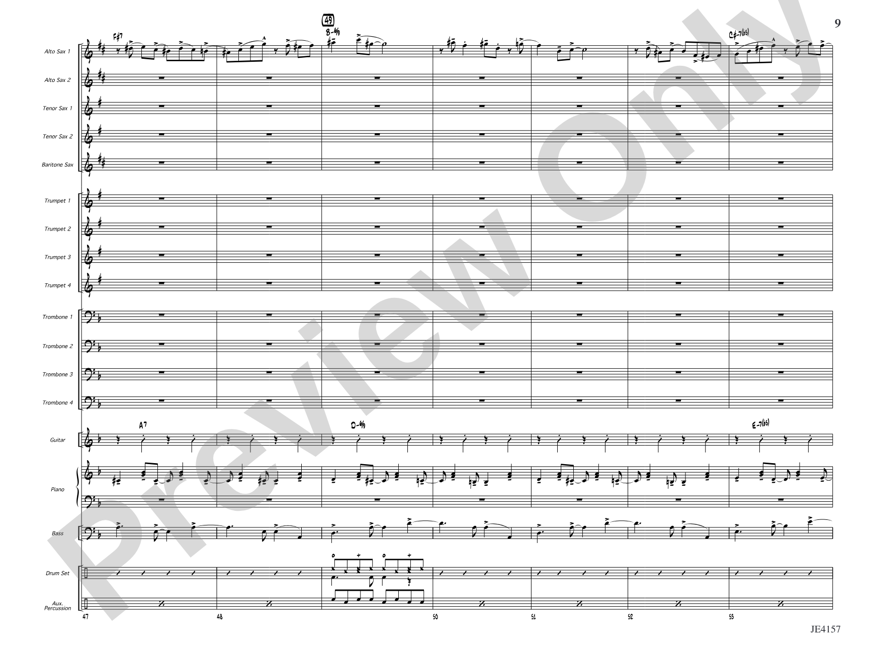 Si Senor!: Jazz Ensemble Conductor Score & Parts